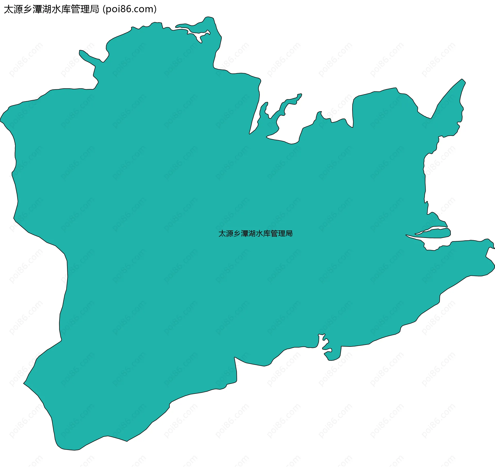 太源乡潭湖水库管理局边界地图