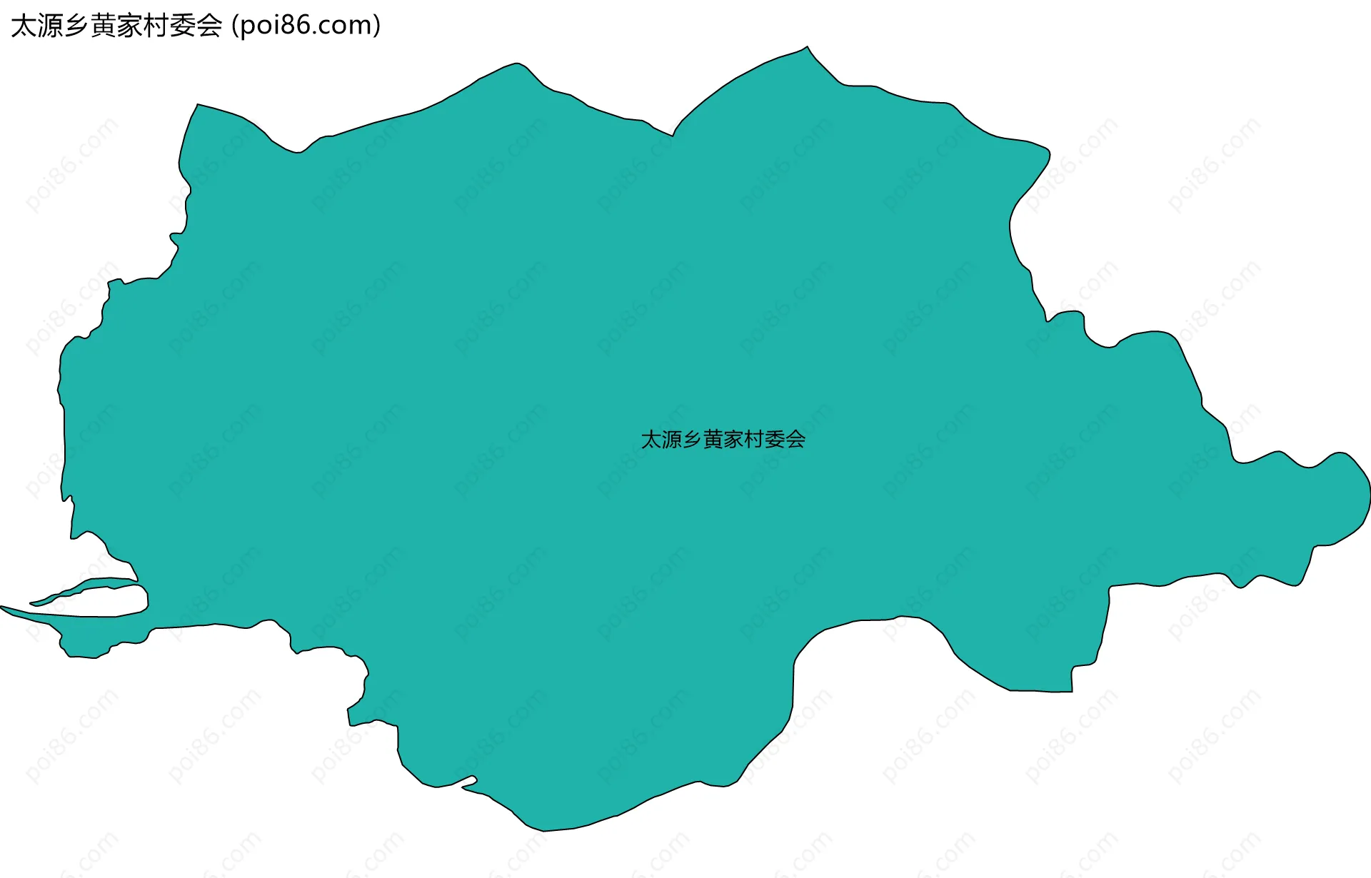 太源乡黄家村委会边界地图