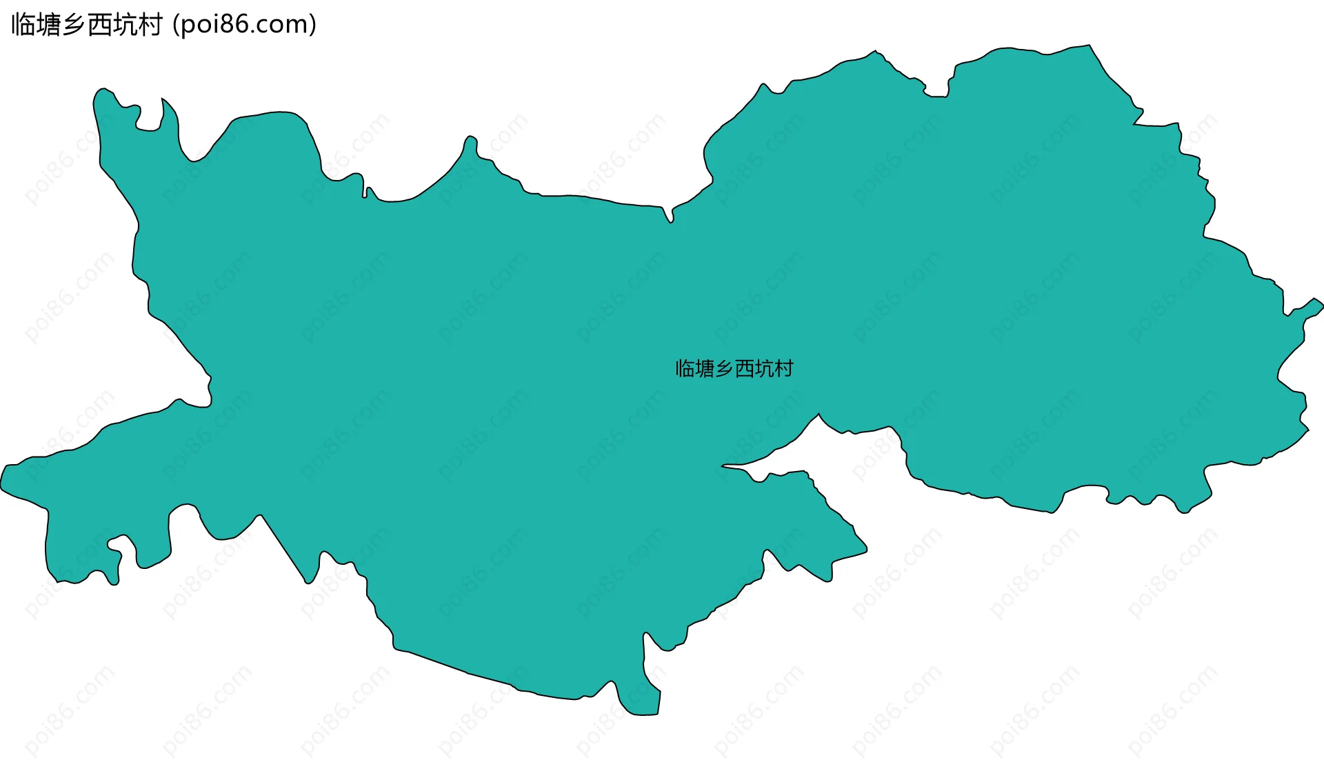 临塘乡西坑村边界地图