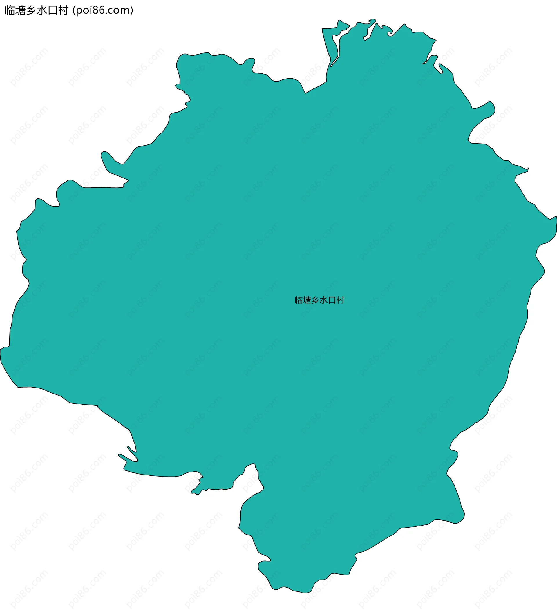 临塘乡水口村边界地图