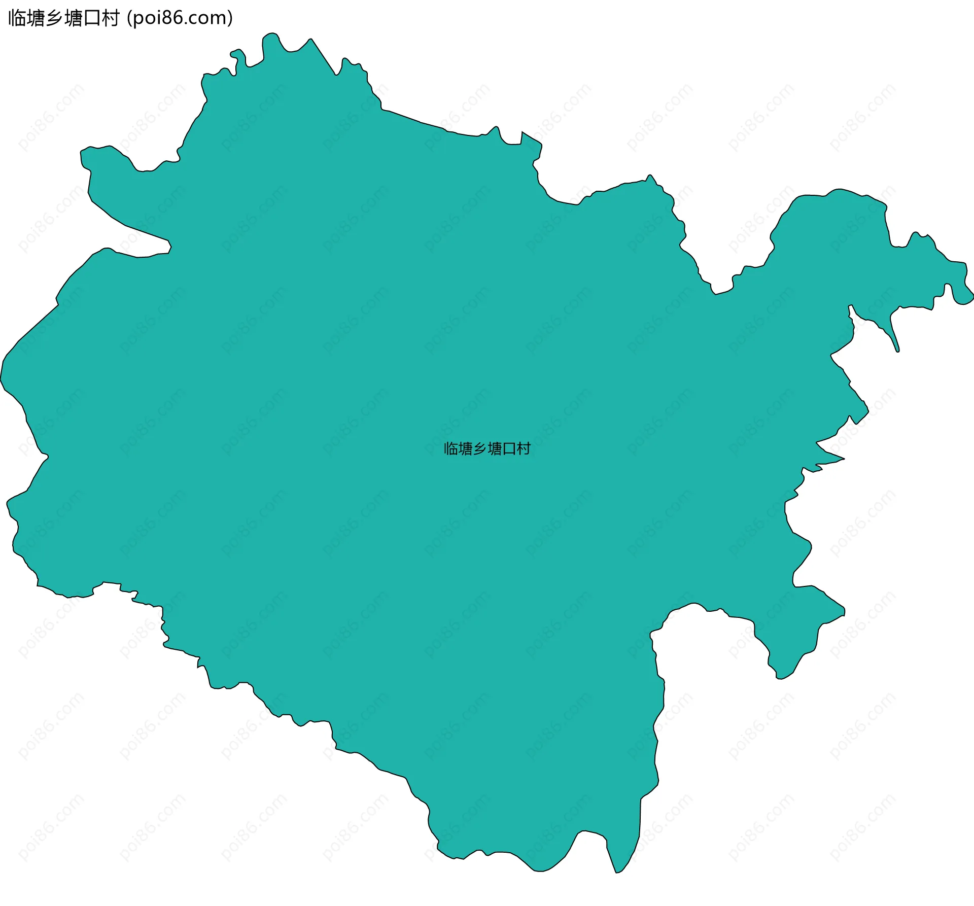 临塘乡塘口村边界地图