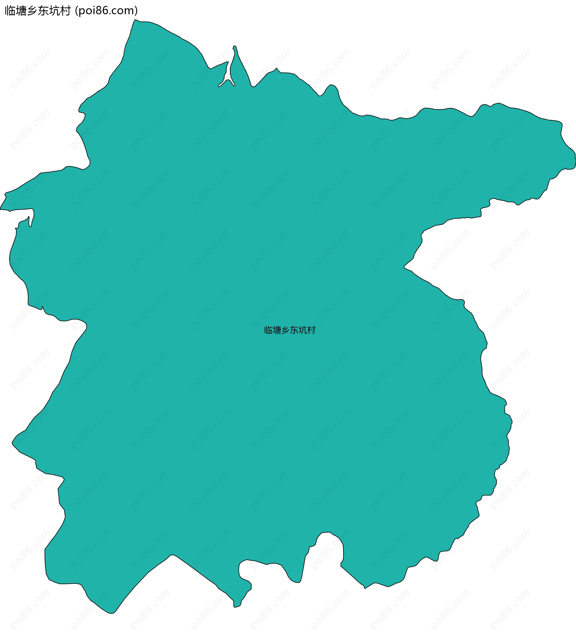 临塘乡东坑村边界地图
