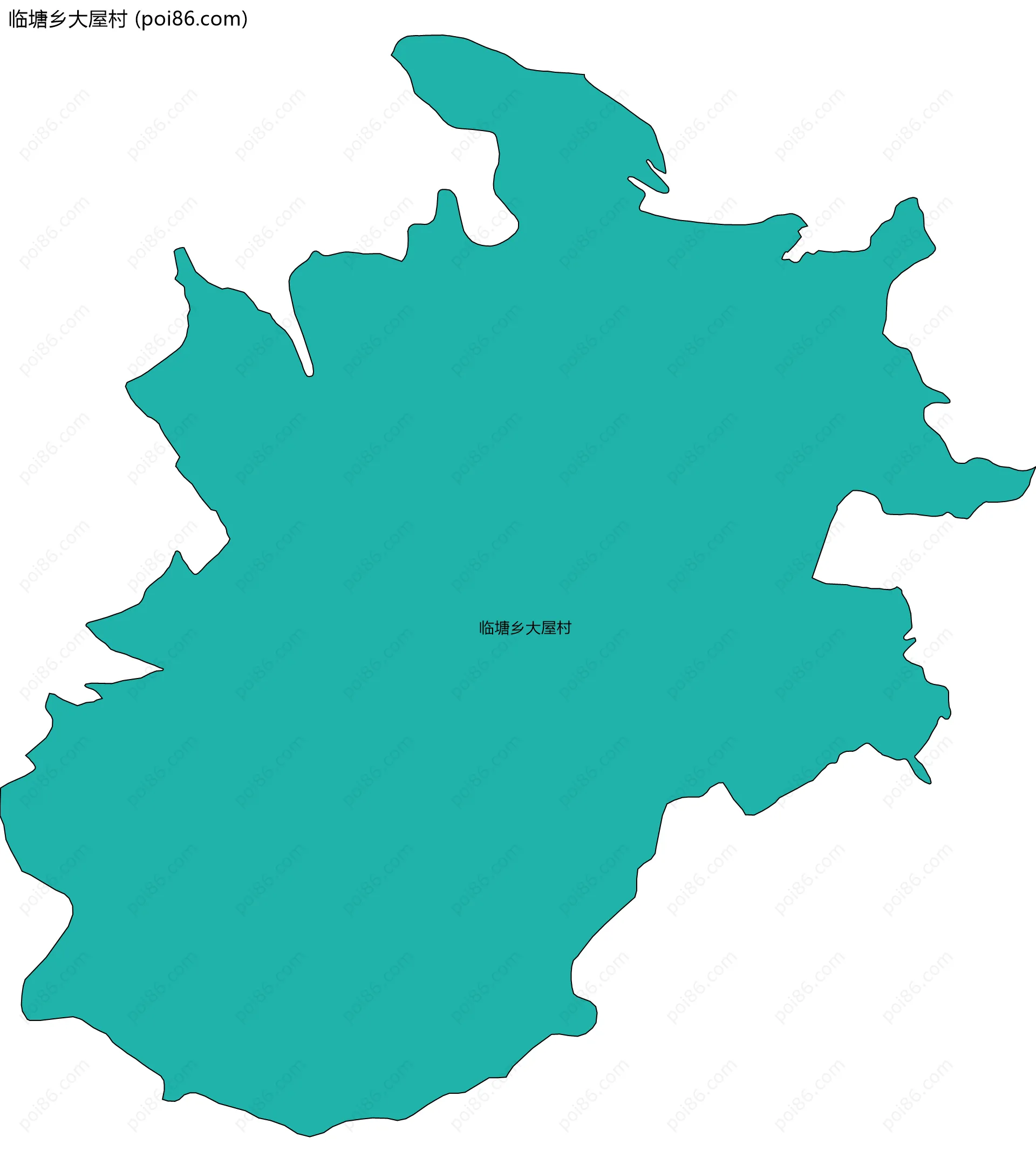 临塘乡大屋村边界地图