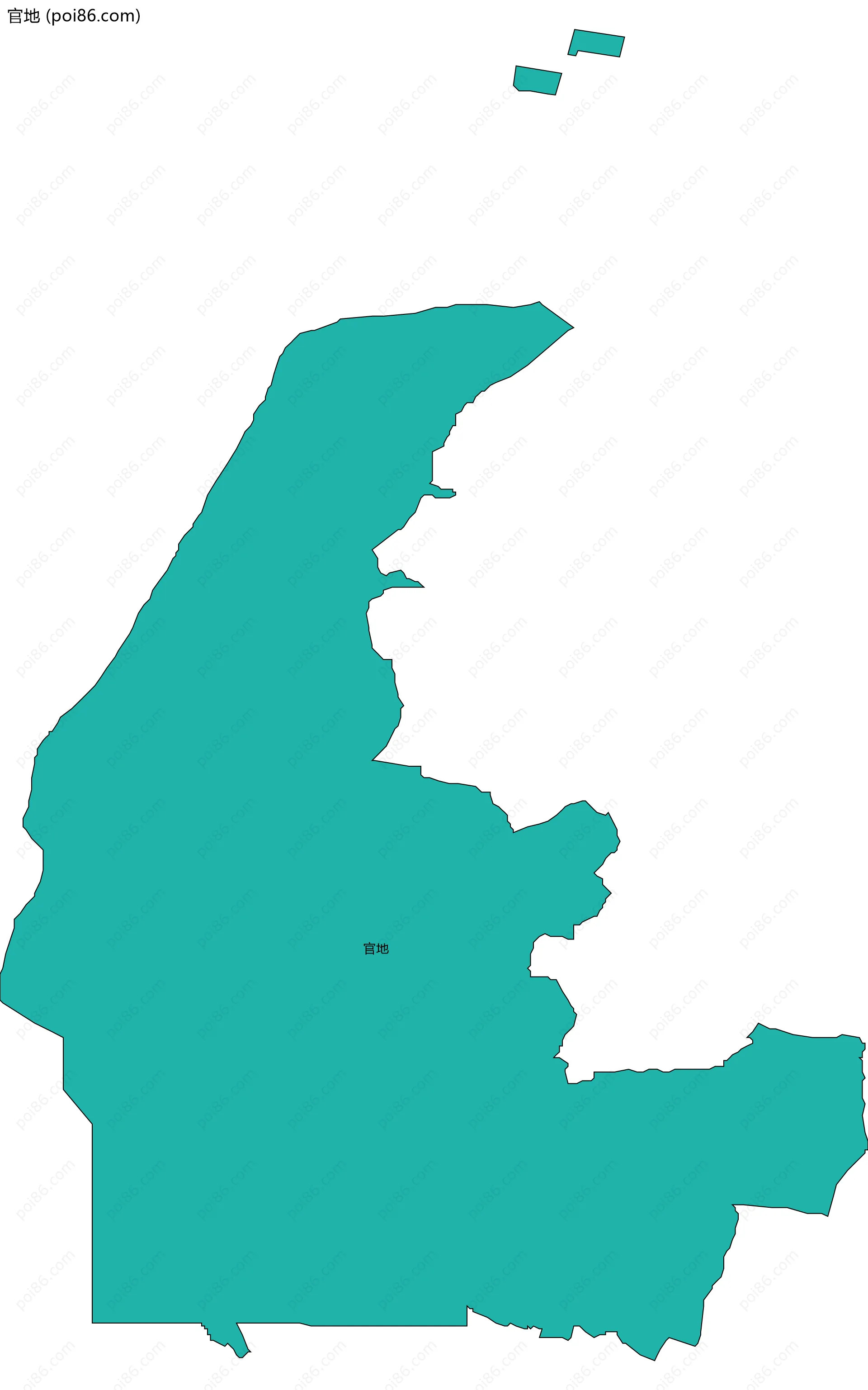 官地边界地图