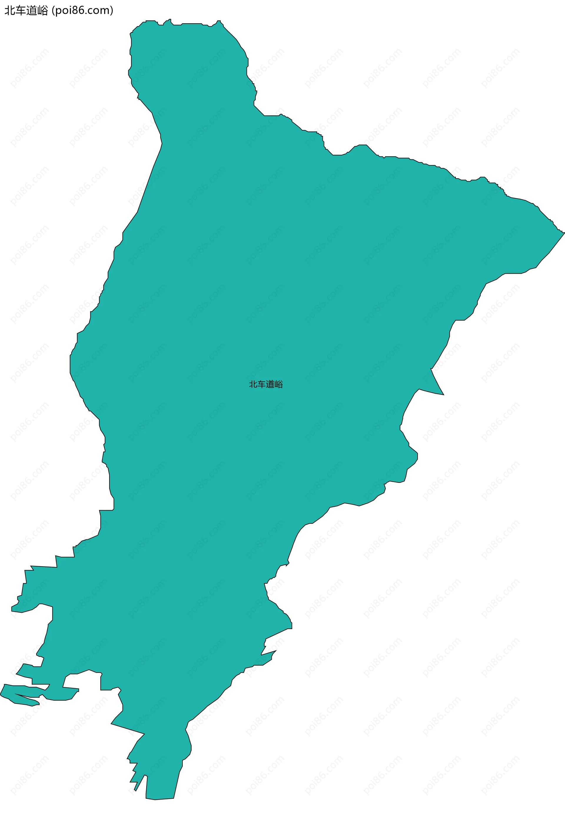 北车道峪边界地图