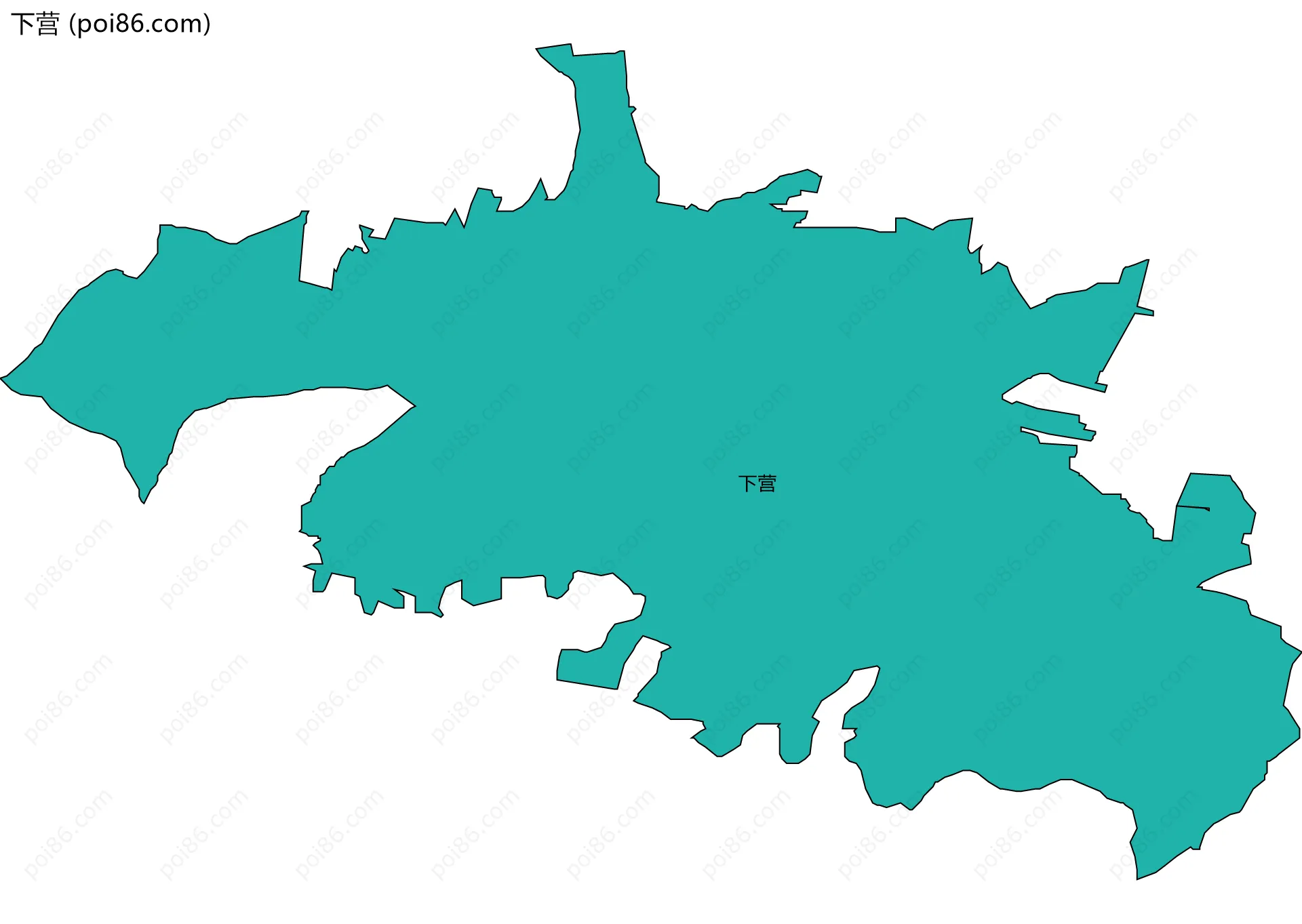下营边界地图