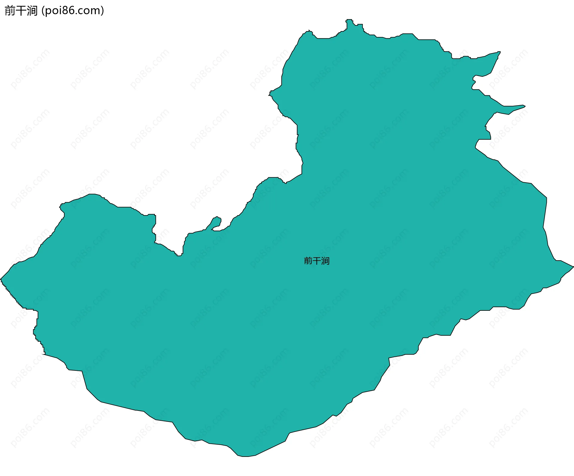 前干涧边界地图