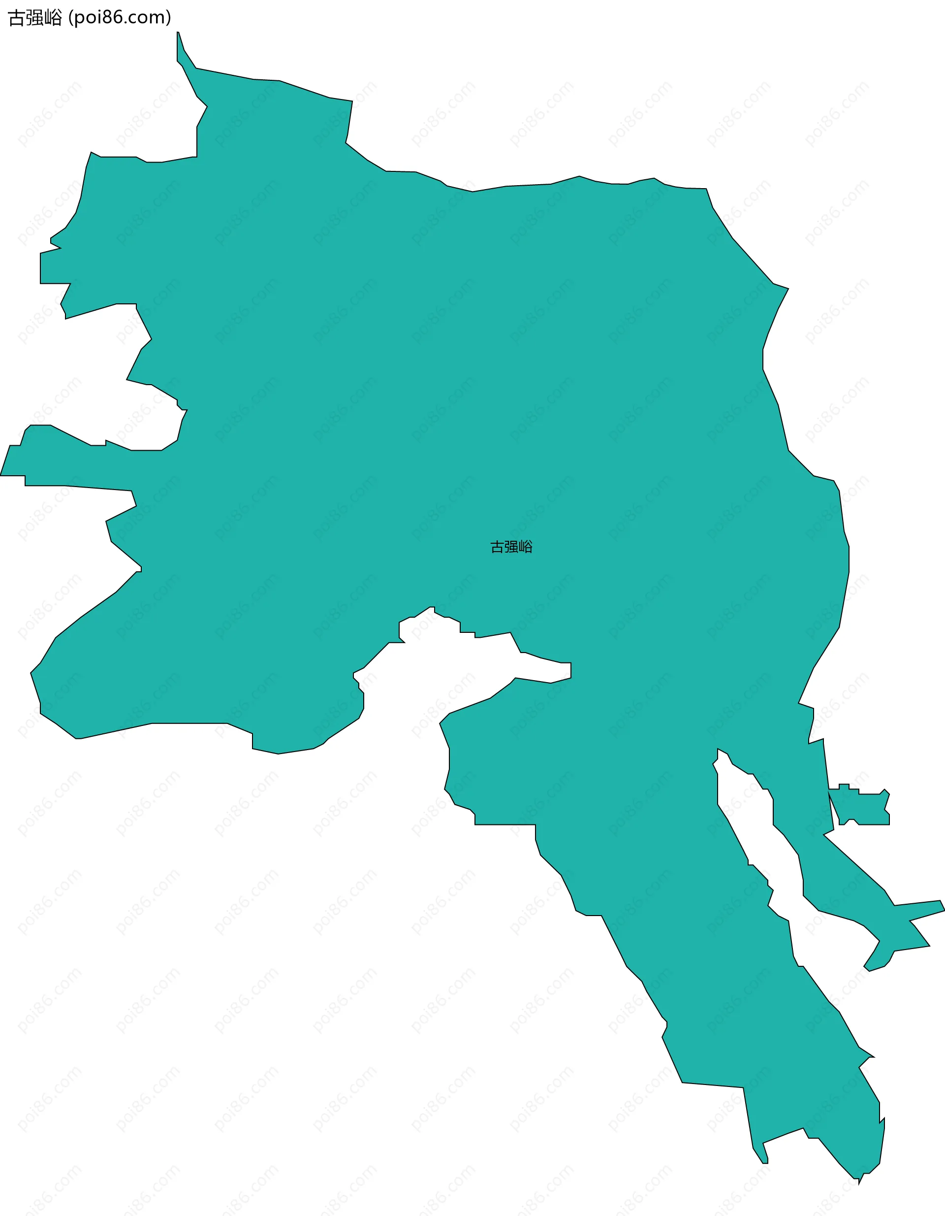 古强峪边界地图