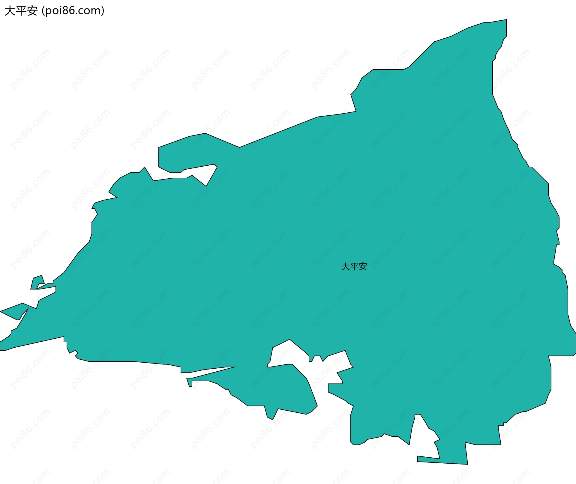 大平安边界地图
