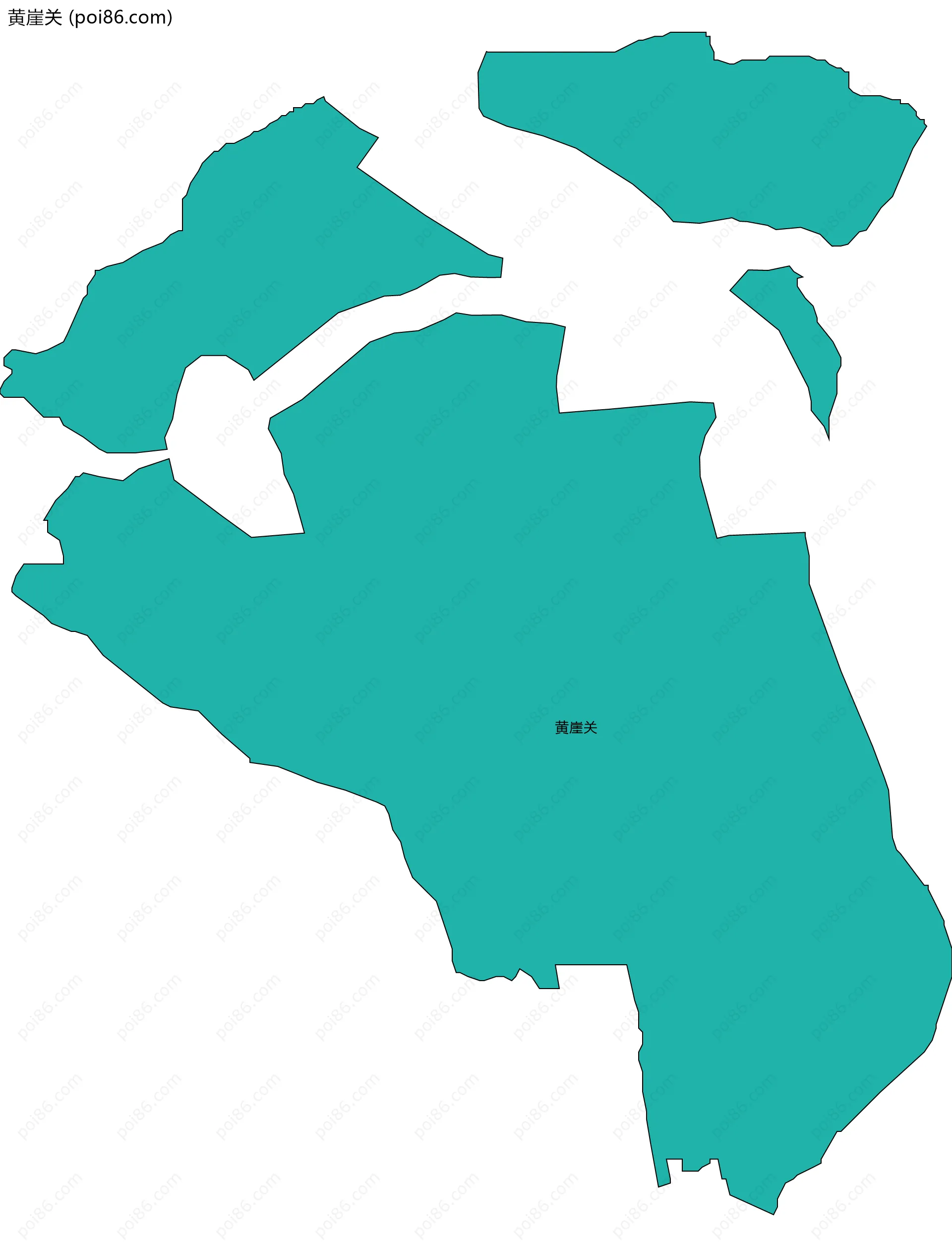 黄崖关边界地图