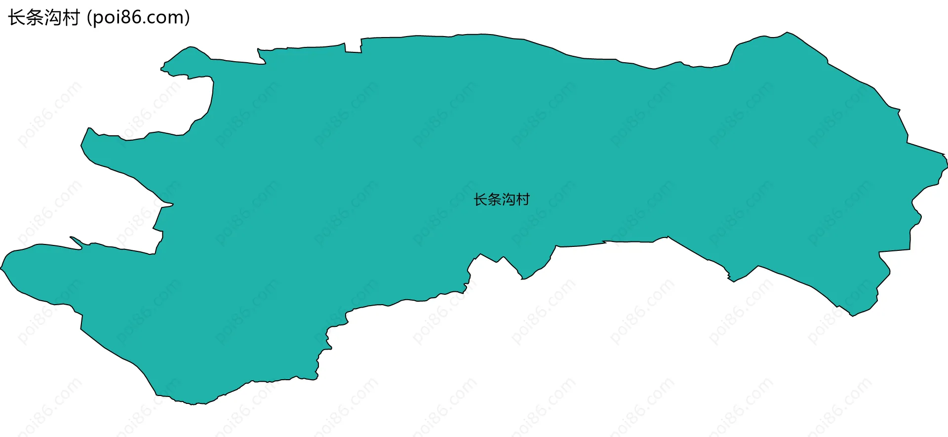 长条沟村边界地图