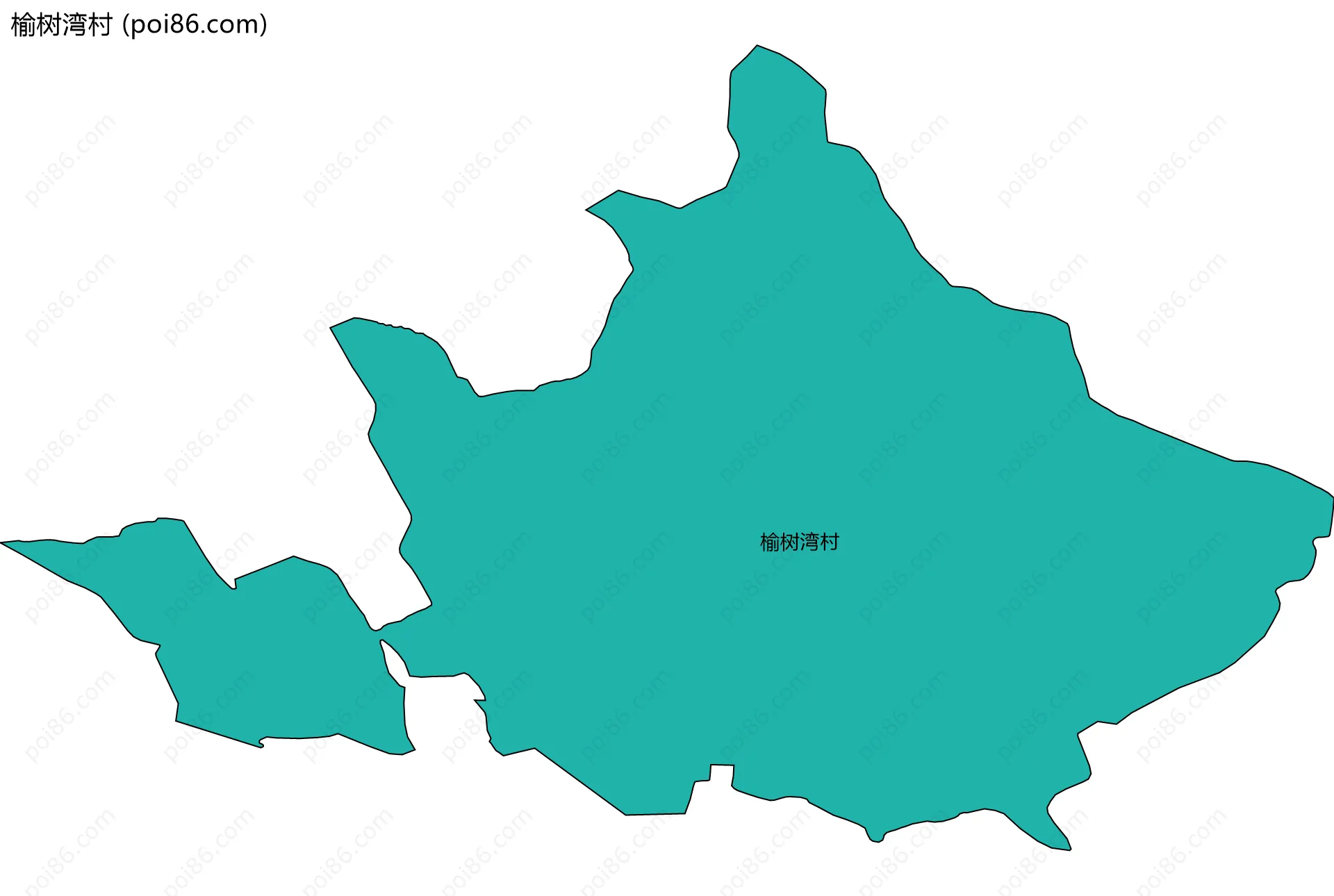 榆树湾村边界地图