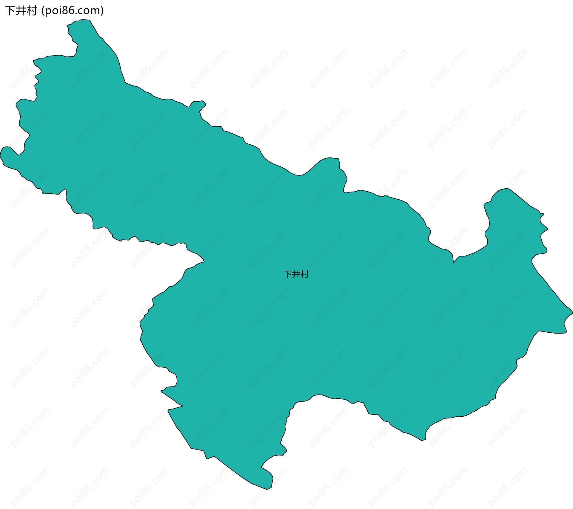 下井村边界地图
