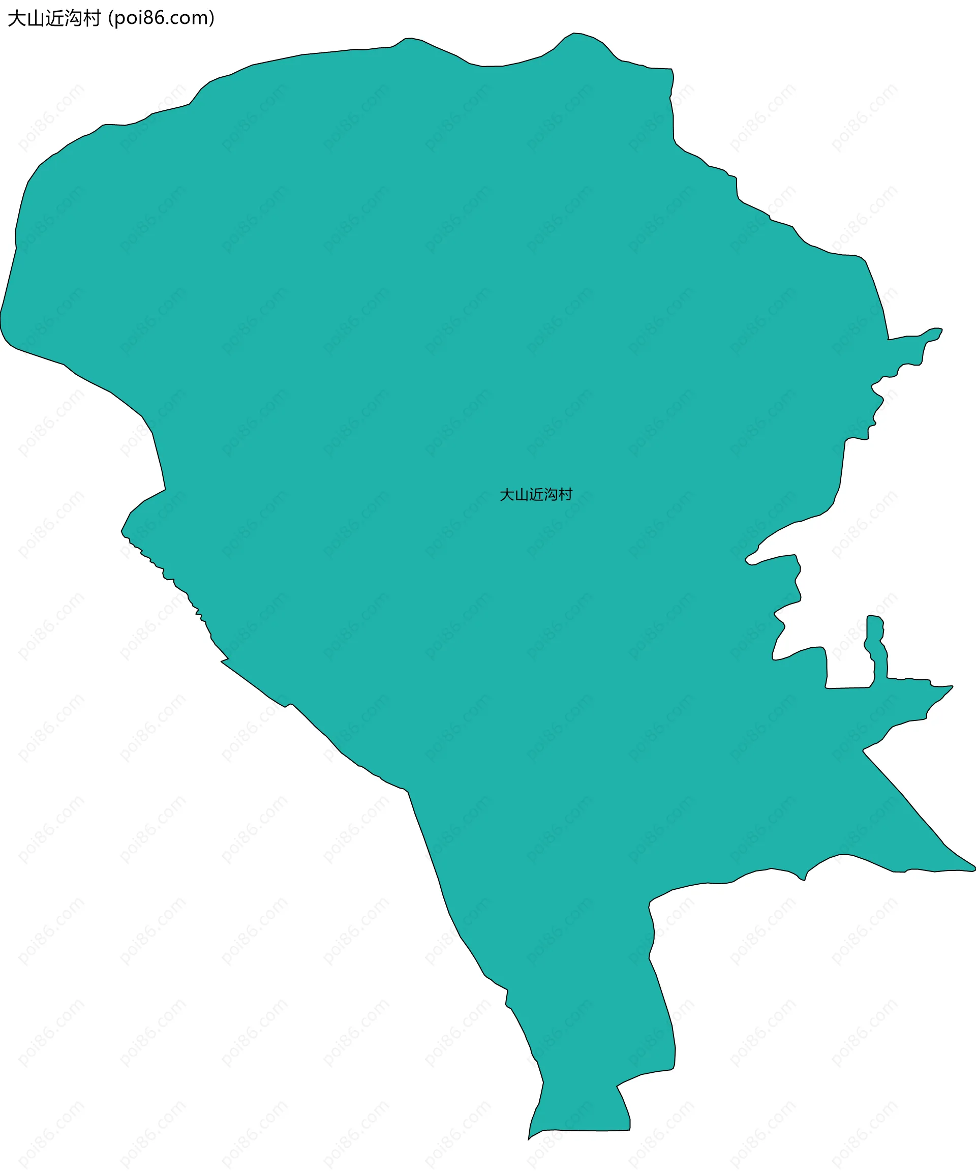 大山近沟村边界地图