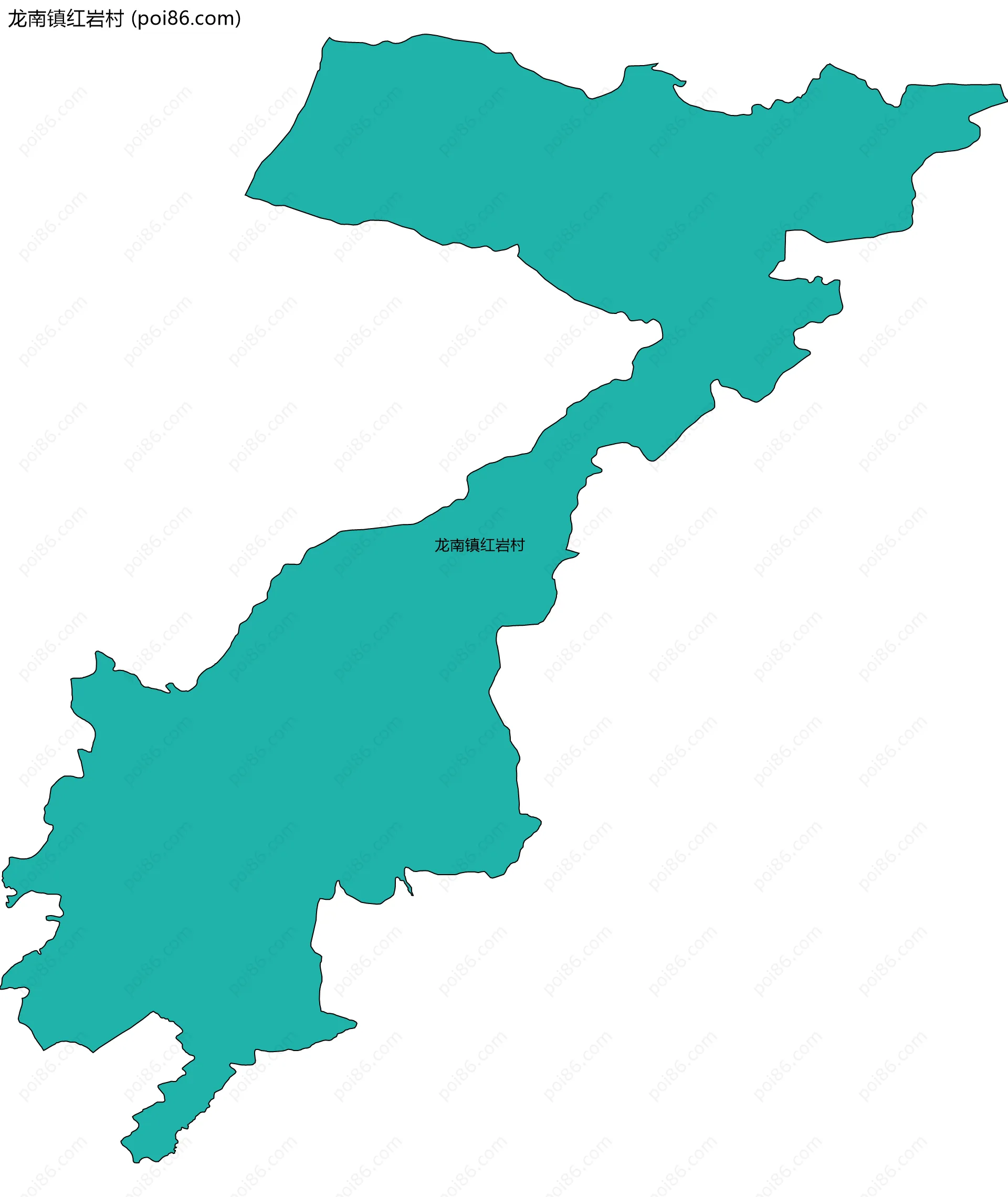 龙南镇红岩村边界地图