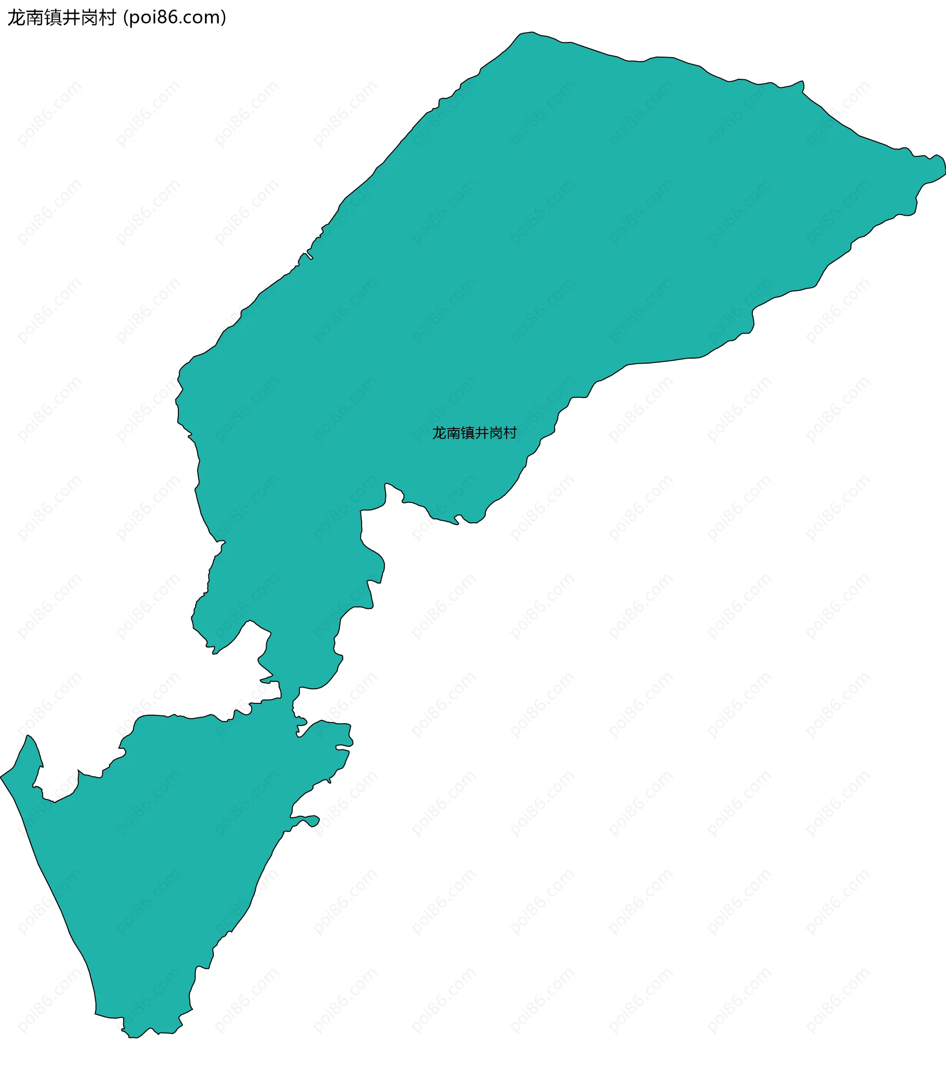 龙南镇井岗村边界地图