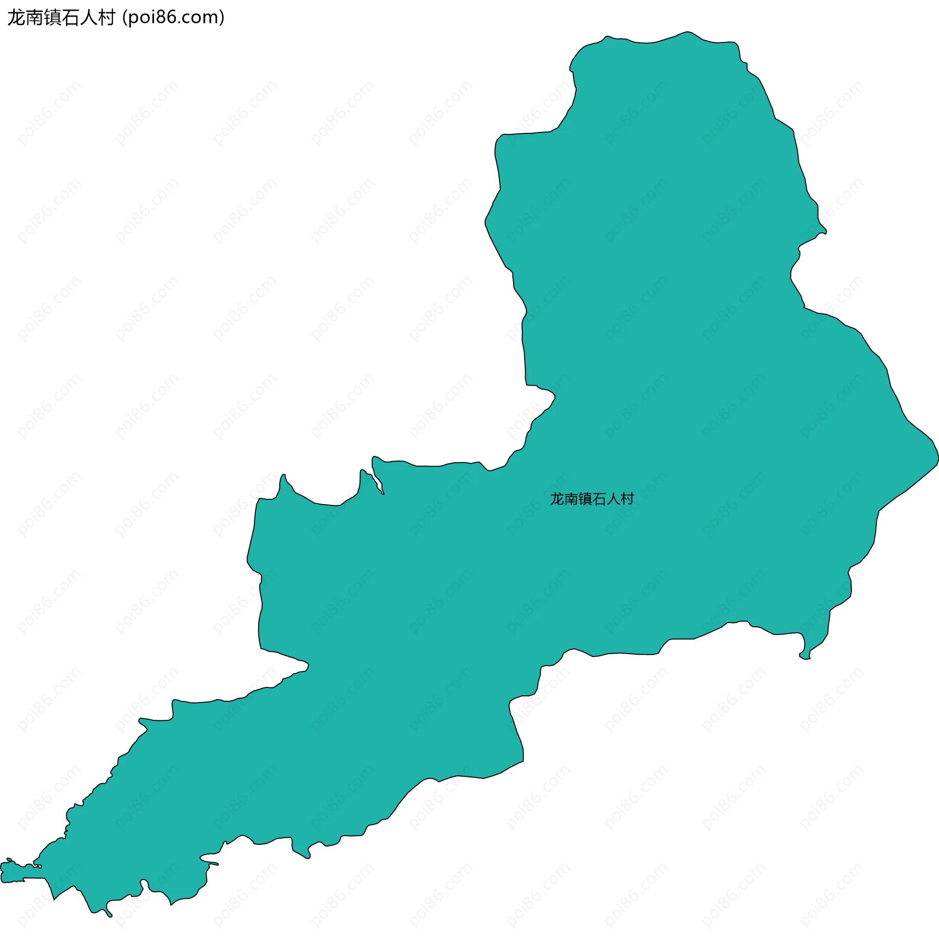 龙南镇石人村边界地图