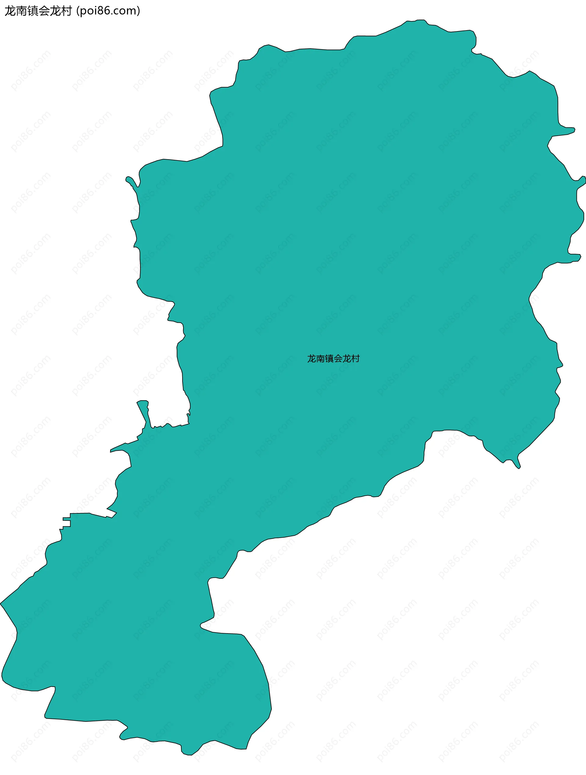 龙南镇会龙村边界地图