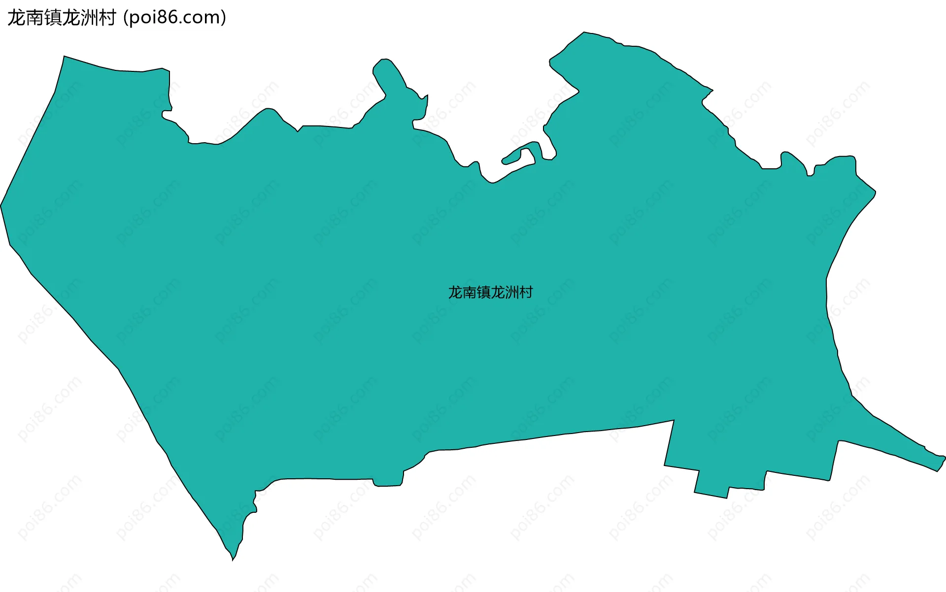 龙南镇龙洲村边界地图