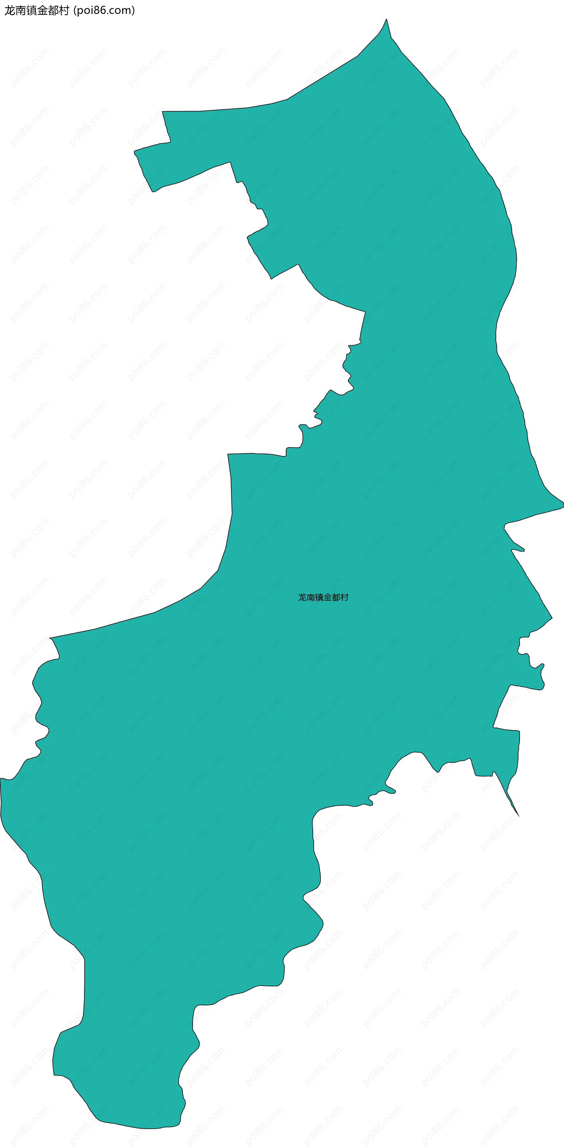 龙南镇金都村边界地图