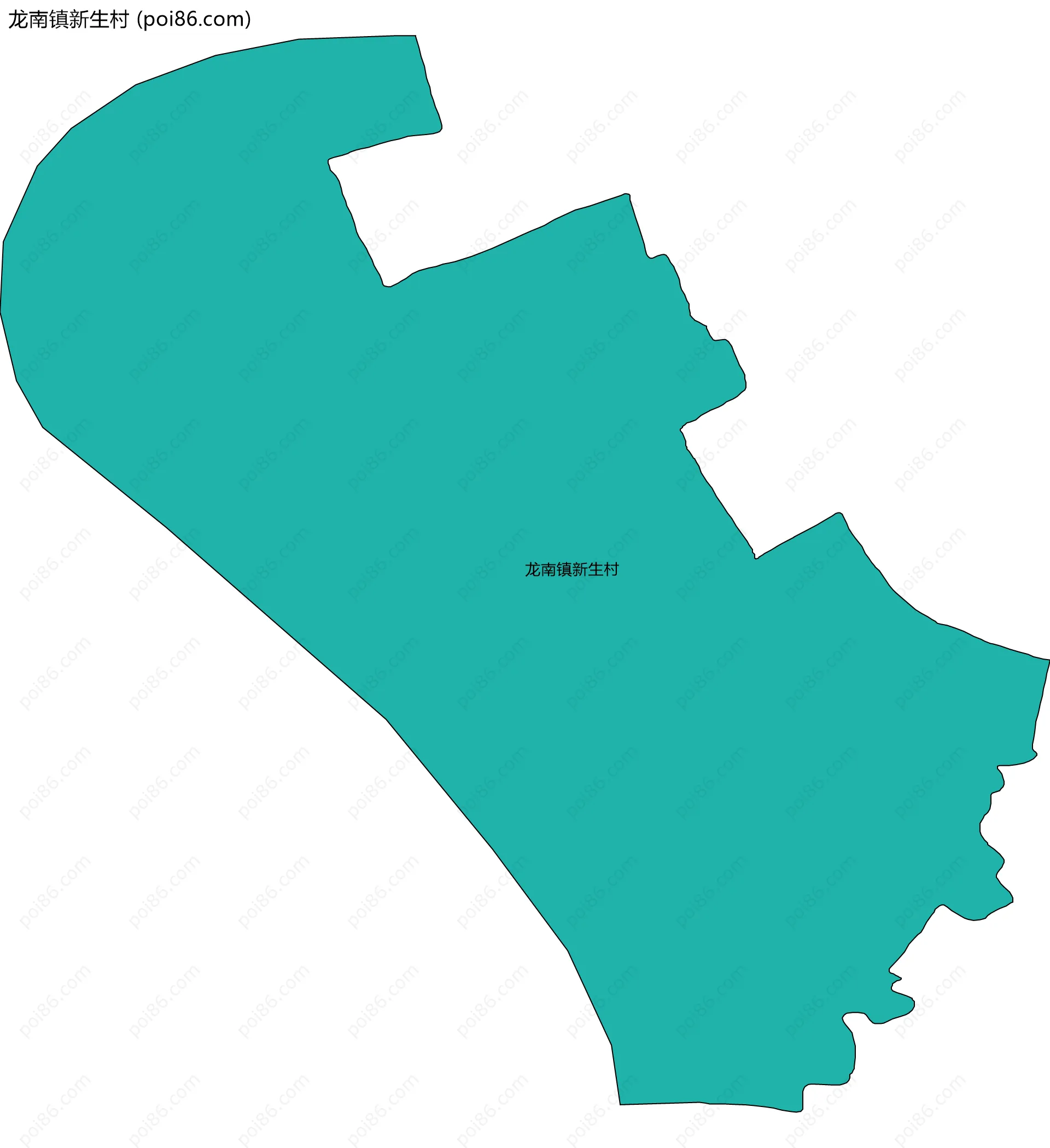 龙南镇新生村边界地图