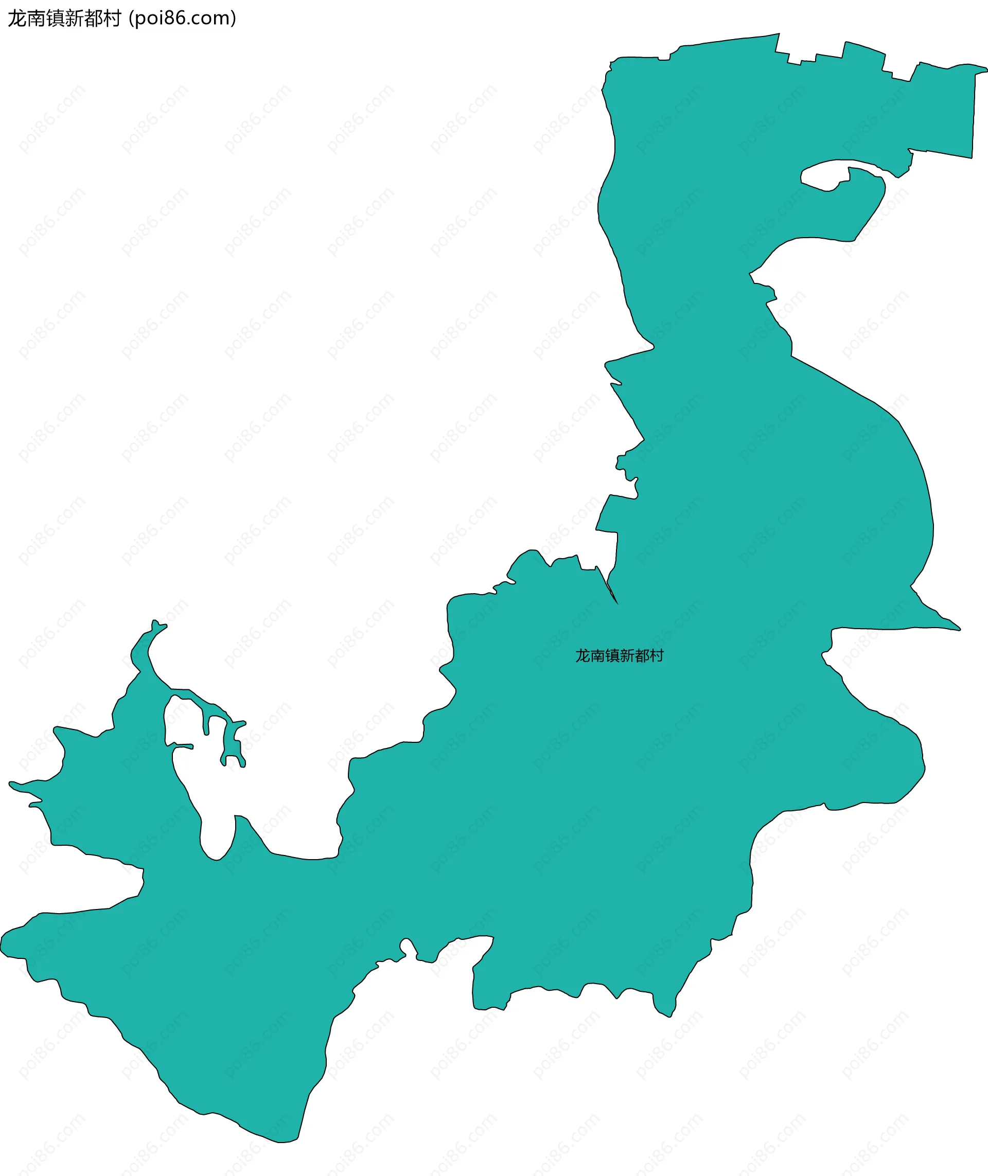 龙南镇新都村边界地图
