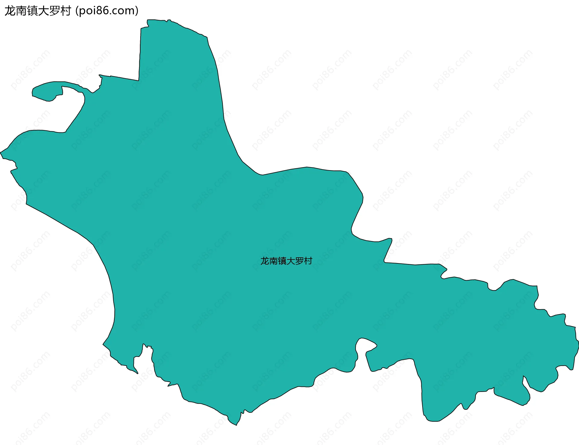 龙南镇大罗村边界地图