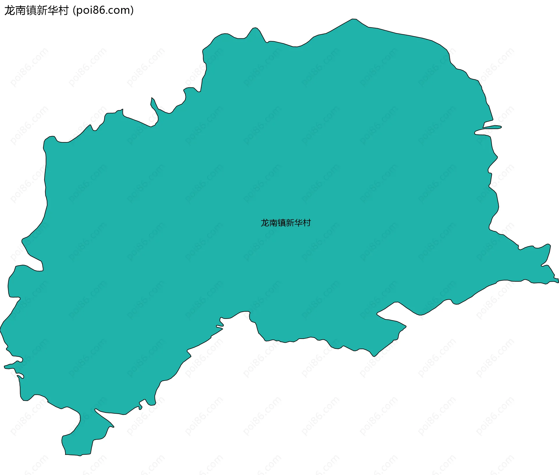龙南镇新华村边界地图