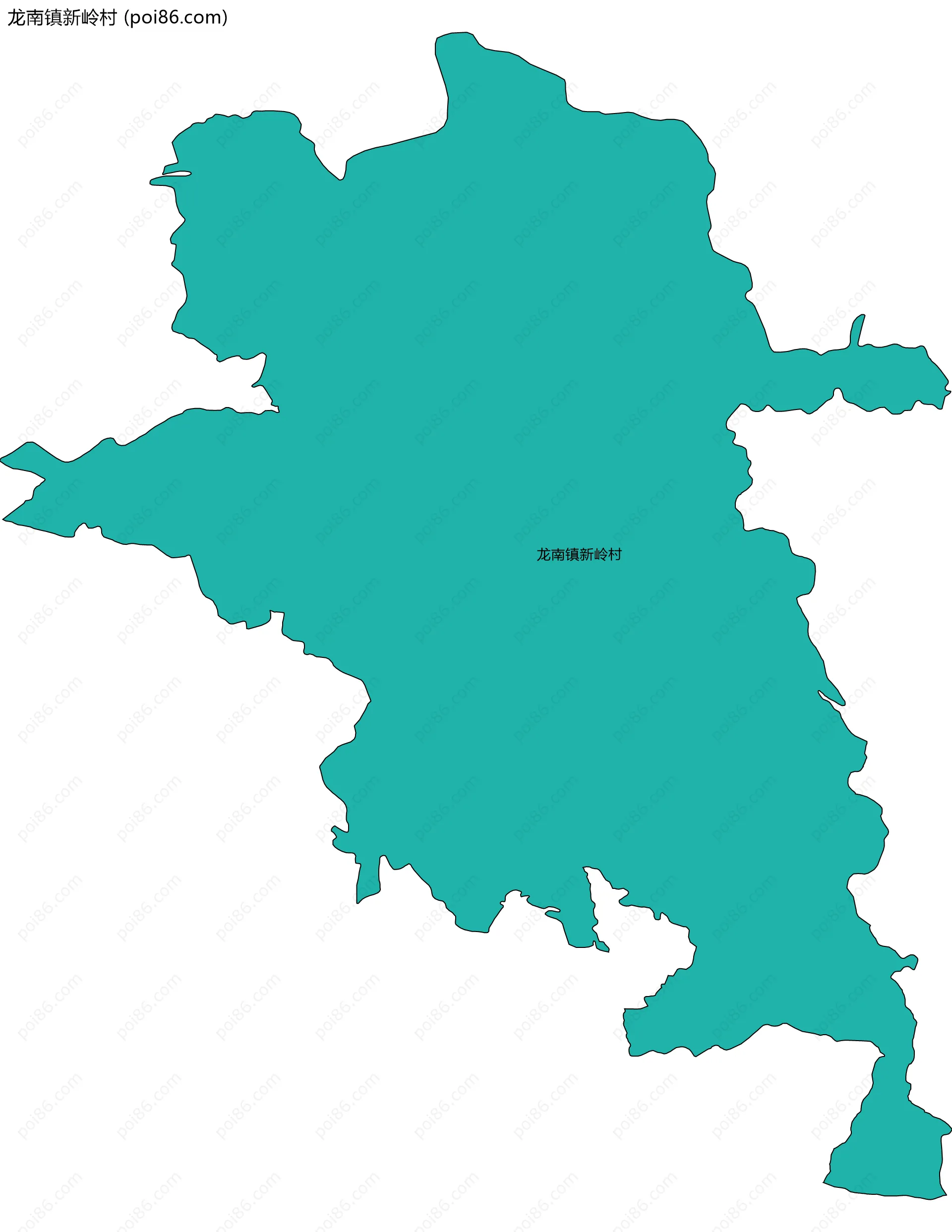 龙南镇新岭村边界地图