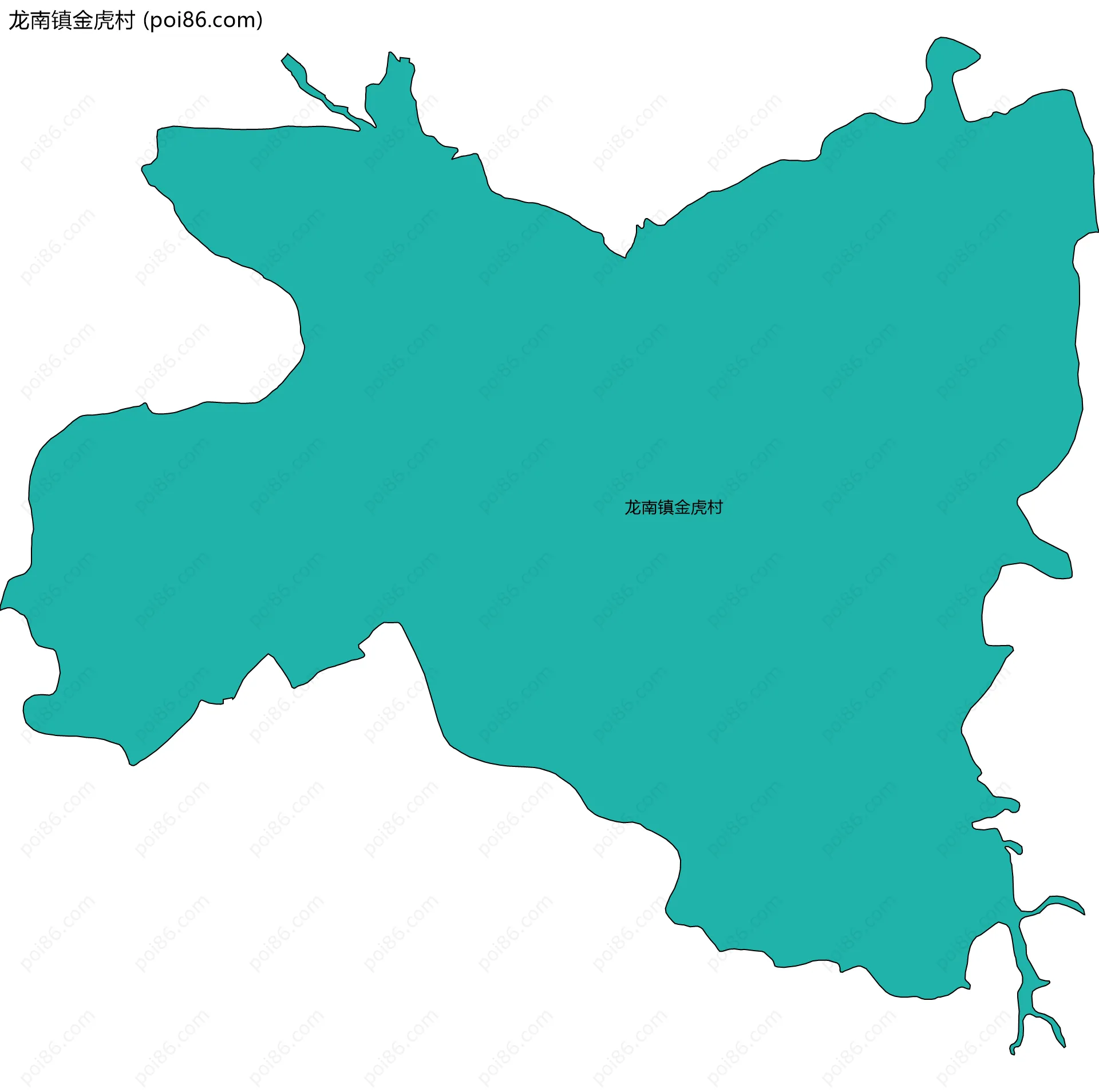 龙南镇金虎村边界地图