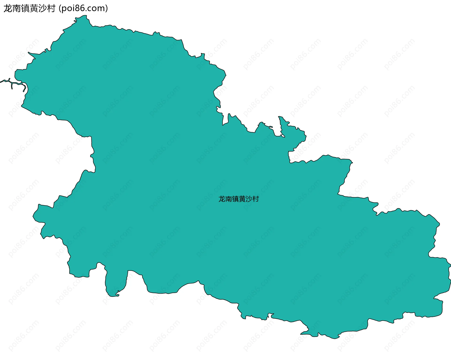 龙南镇黄沙村边界地图