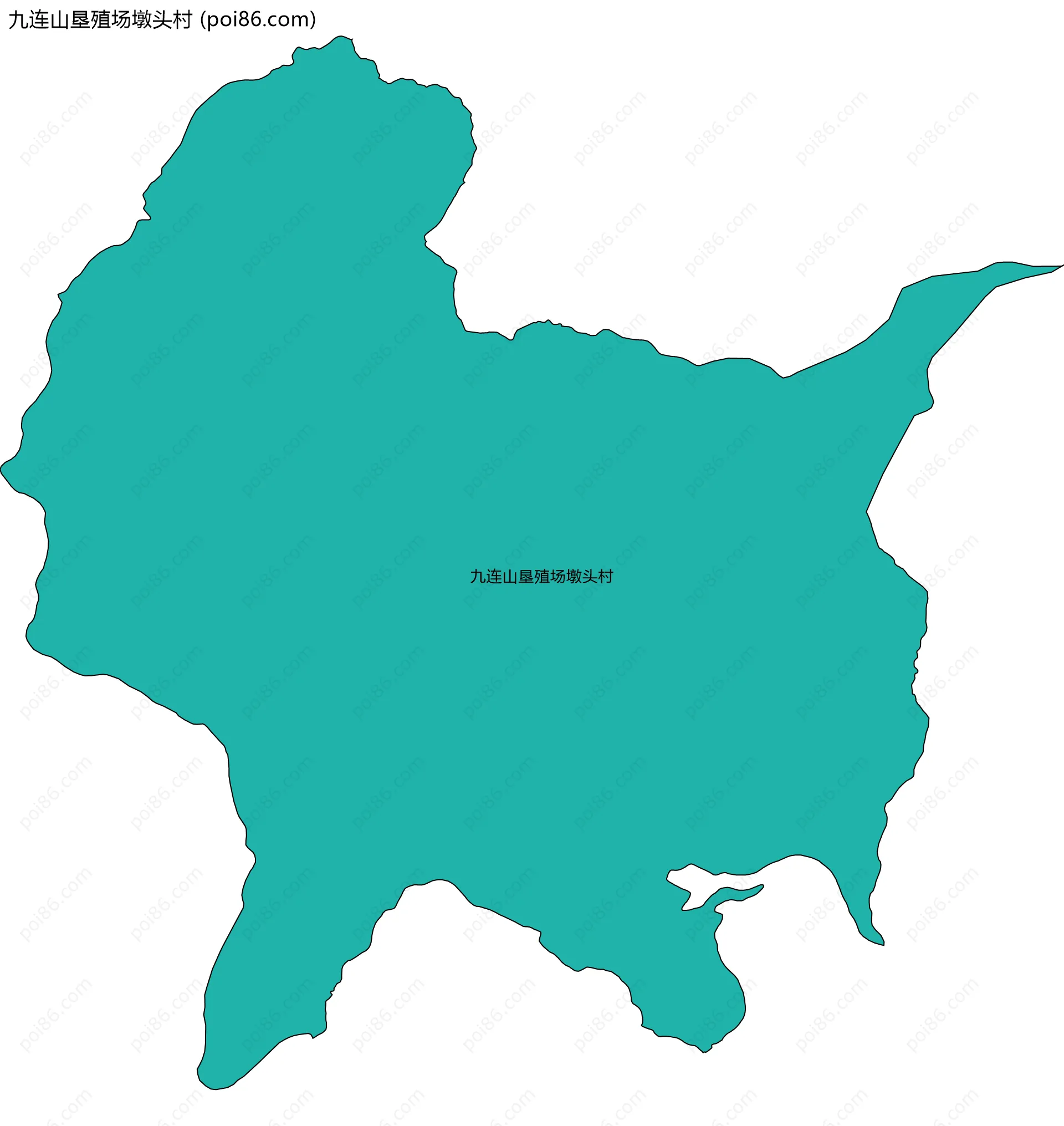 九连山垦殖场墩头村边界地图