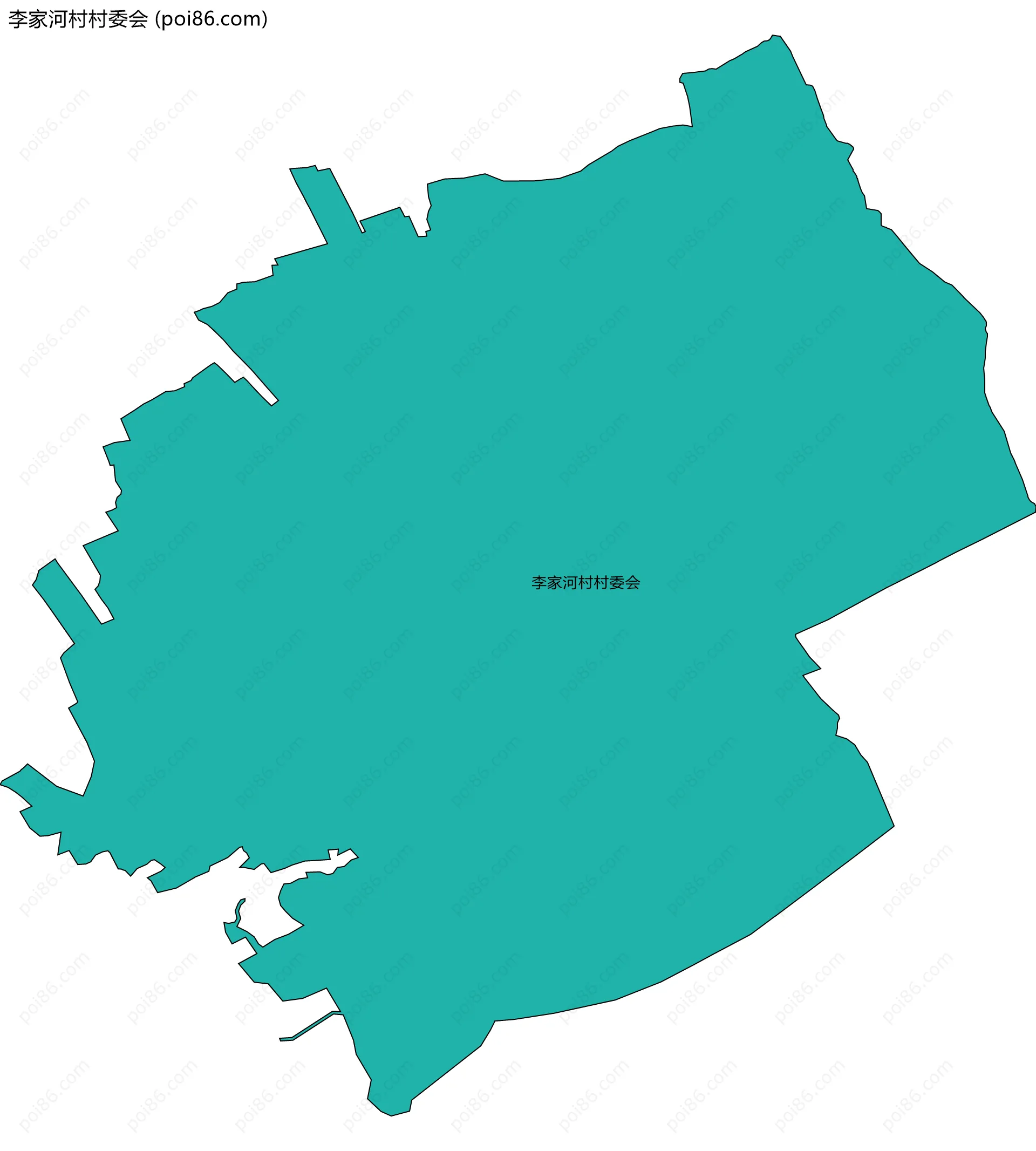 李家河村村委会边界地图