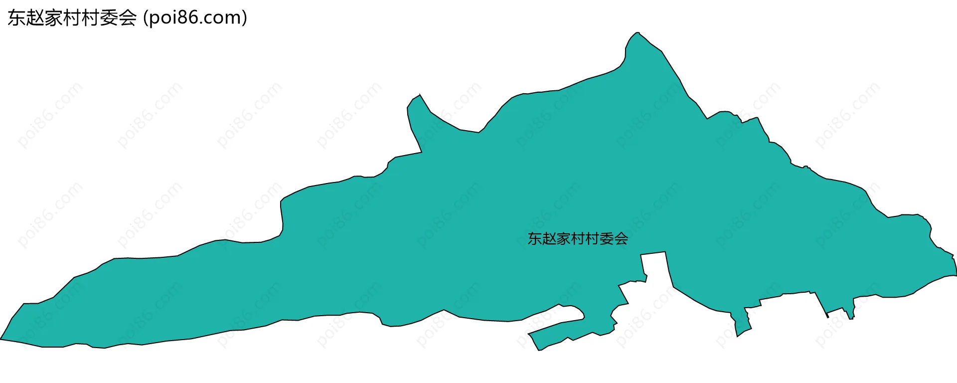 东赵家村村委会边界地图
