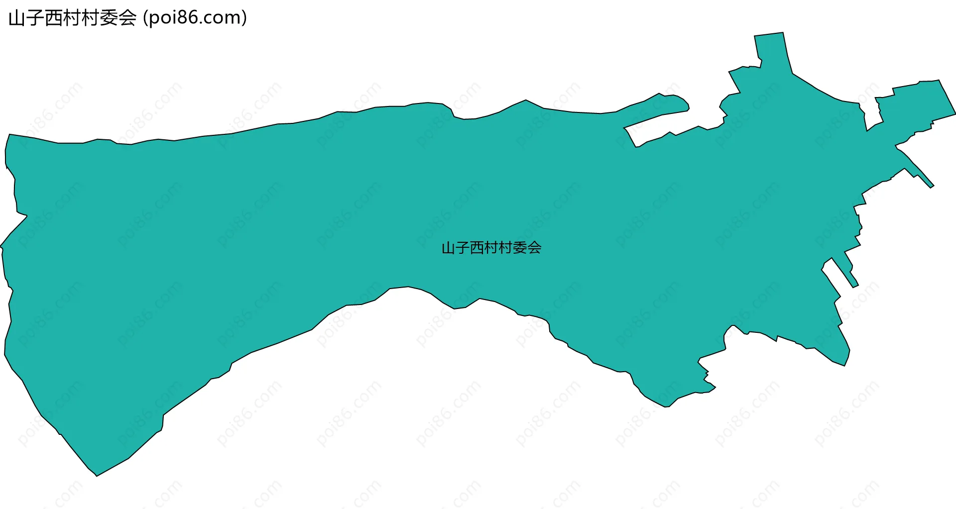 山子西村村委会边界地图