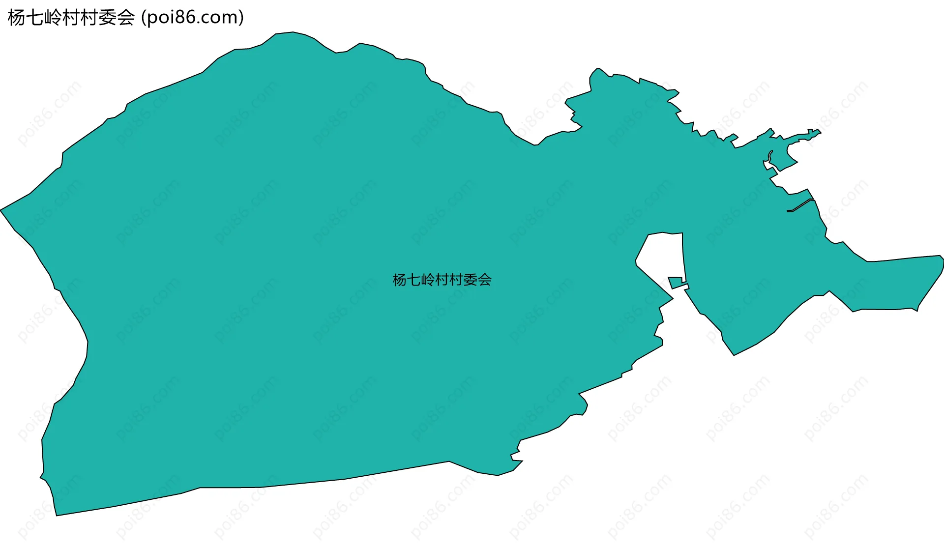 杨七岭村村委会边界地图