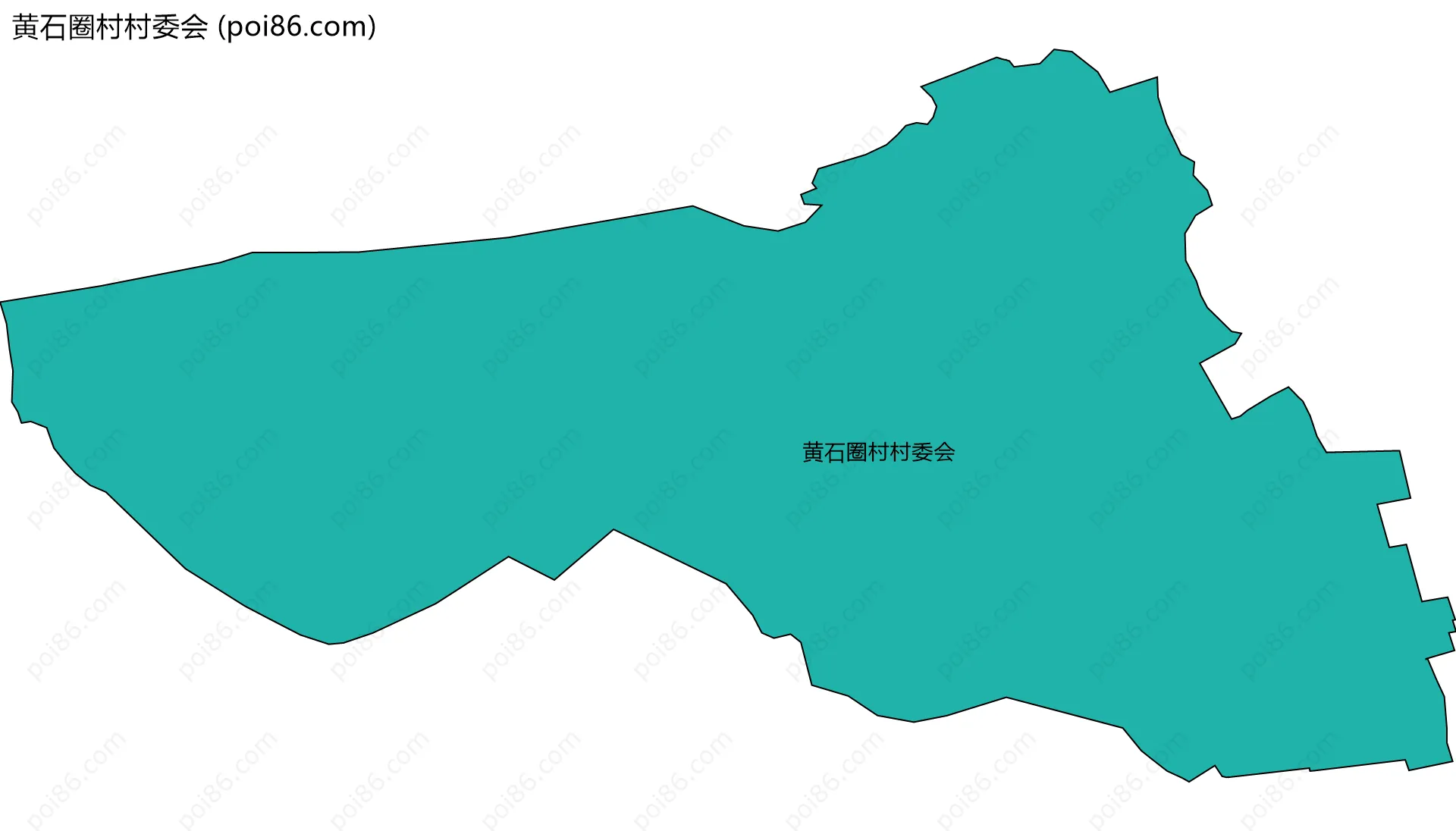 黄石圈村村委会边界地图