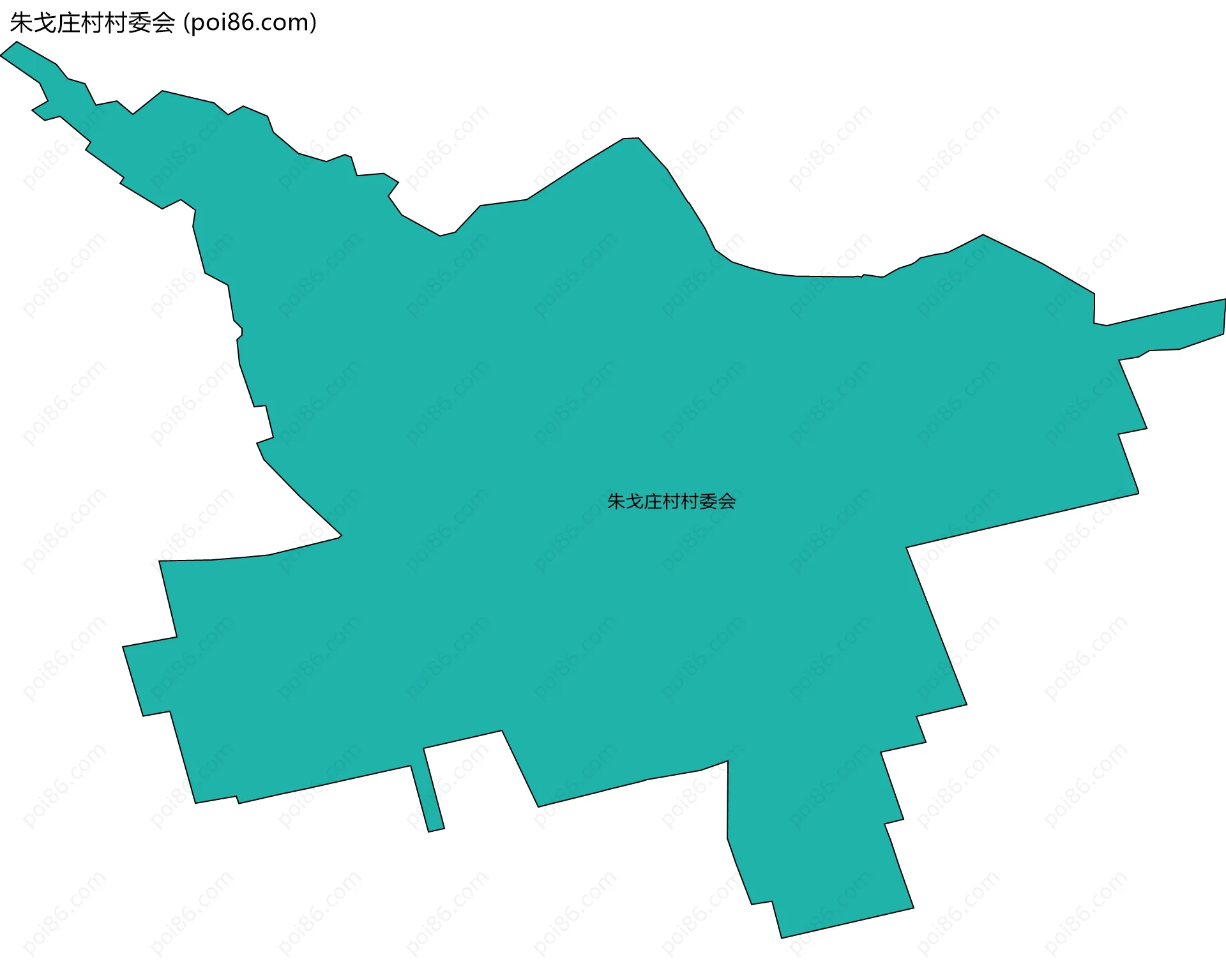 朱戈庄村村委会边界地图