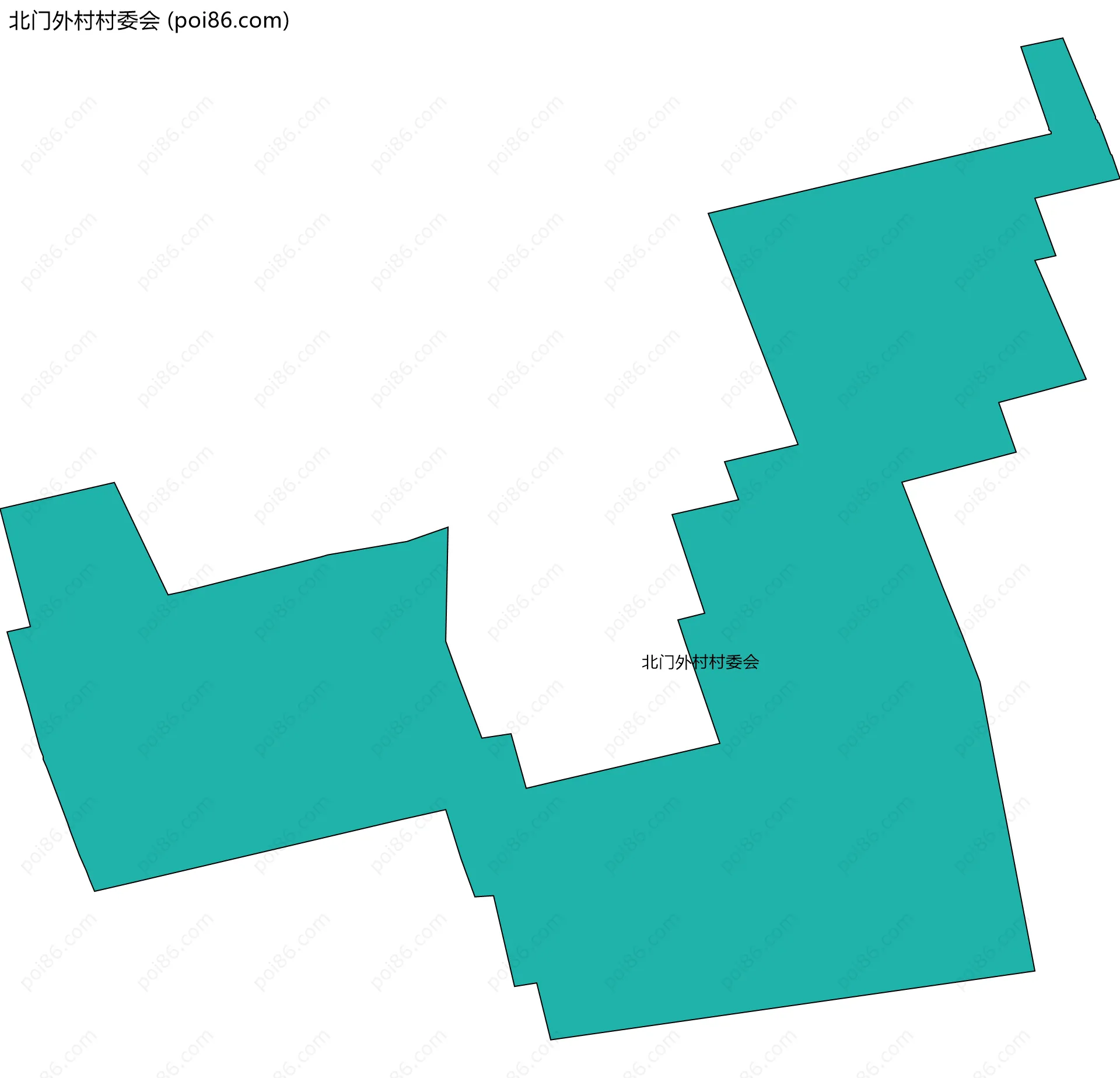 北门外村村委会边界地图