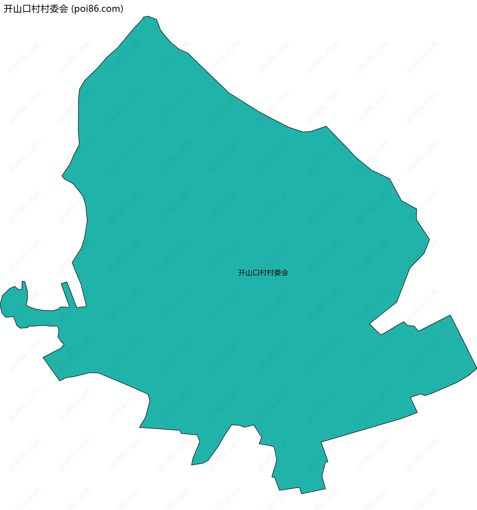 开山口村村委会边界地图