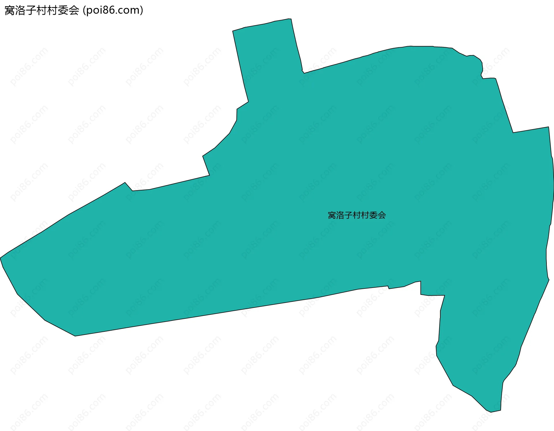 窝洛子村村委会边界地图