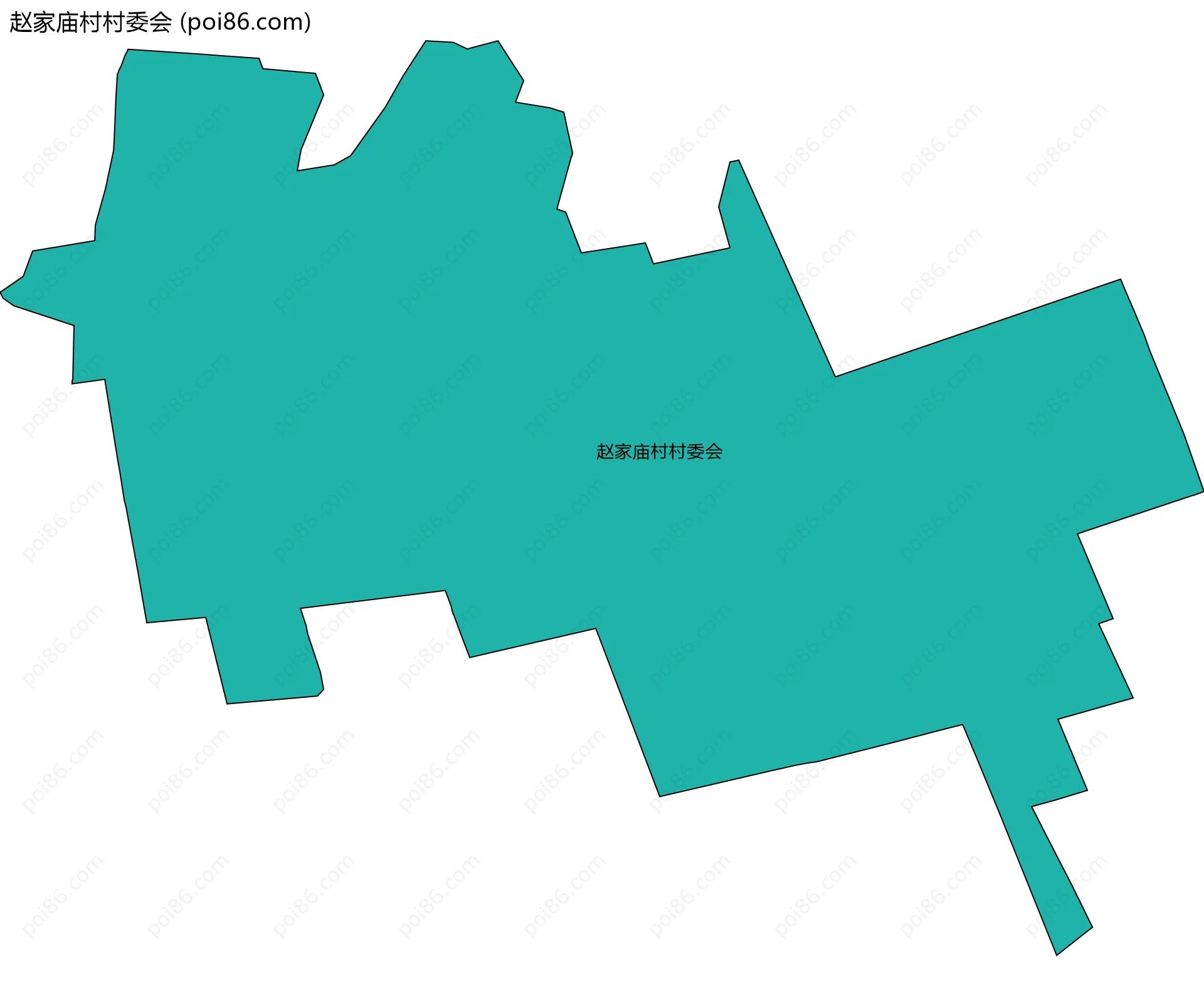 赵家庙村村委会边界地图