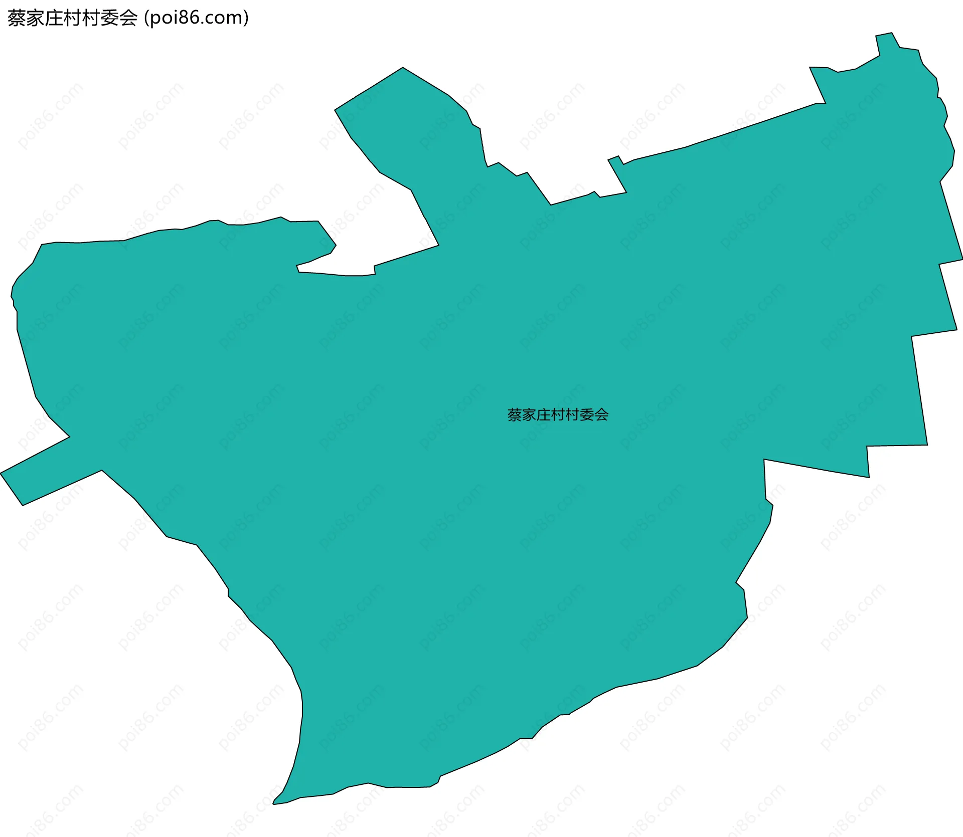 蔡家庄村村委会边界地图