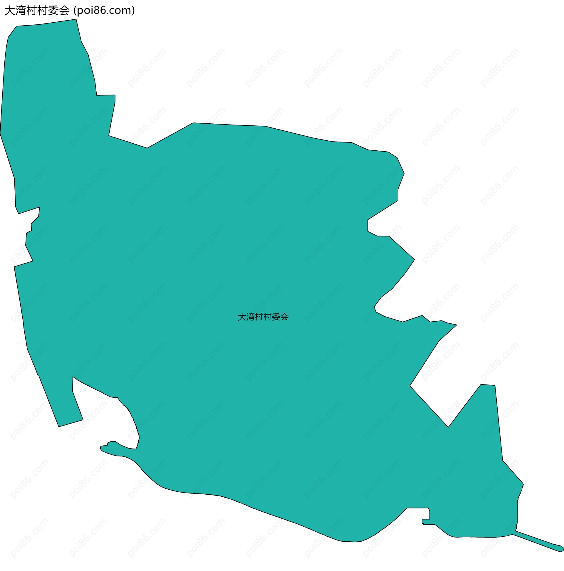 大湾村村委会边界地图
