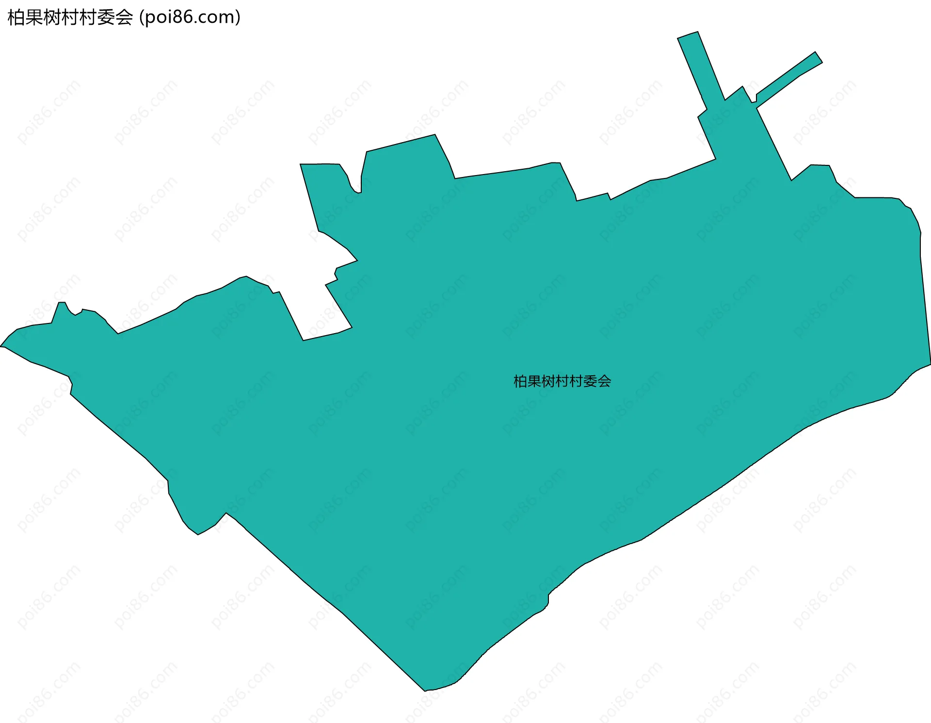 柏果树村村委会边界地图