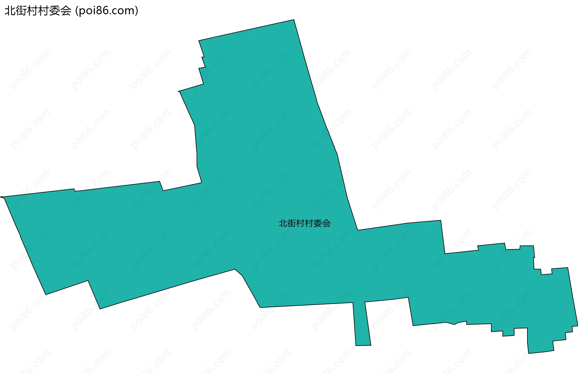 北街村村委会边界地图