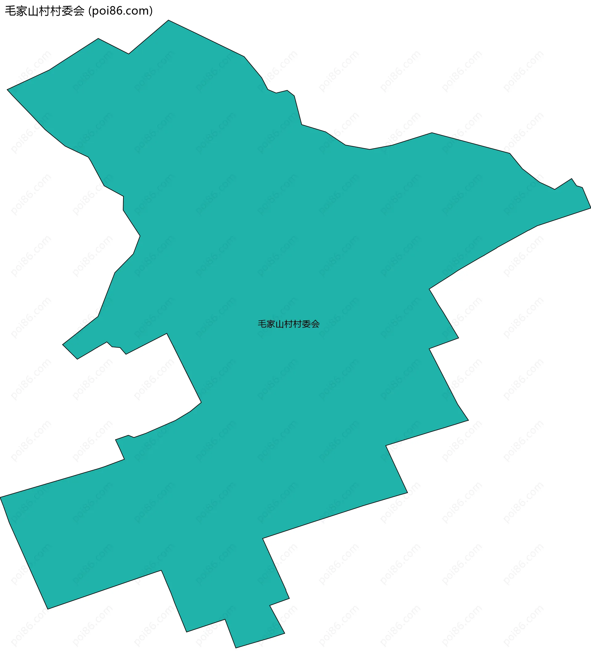 毛家山村村委会边界地图