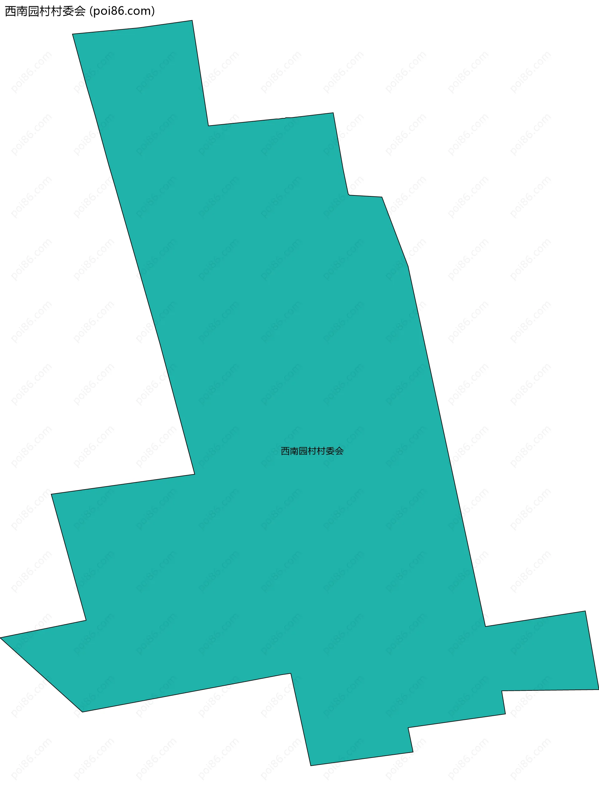 西南园村村委会边界地图