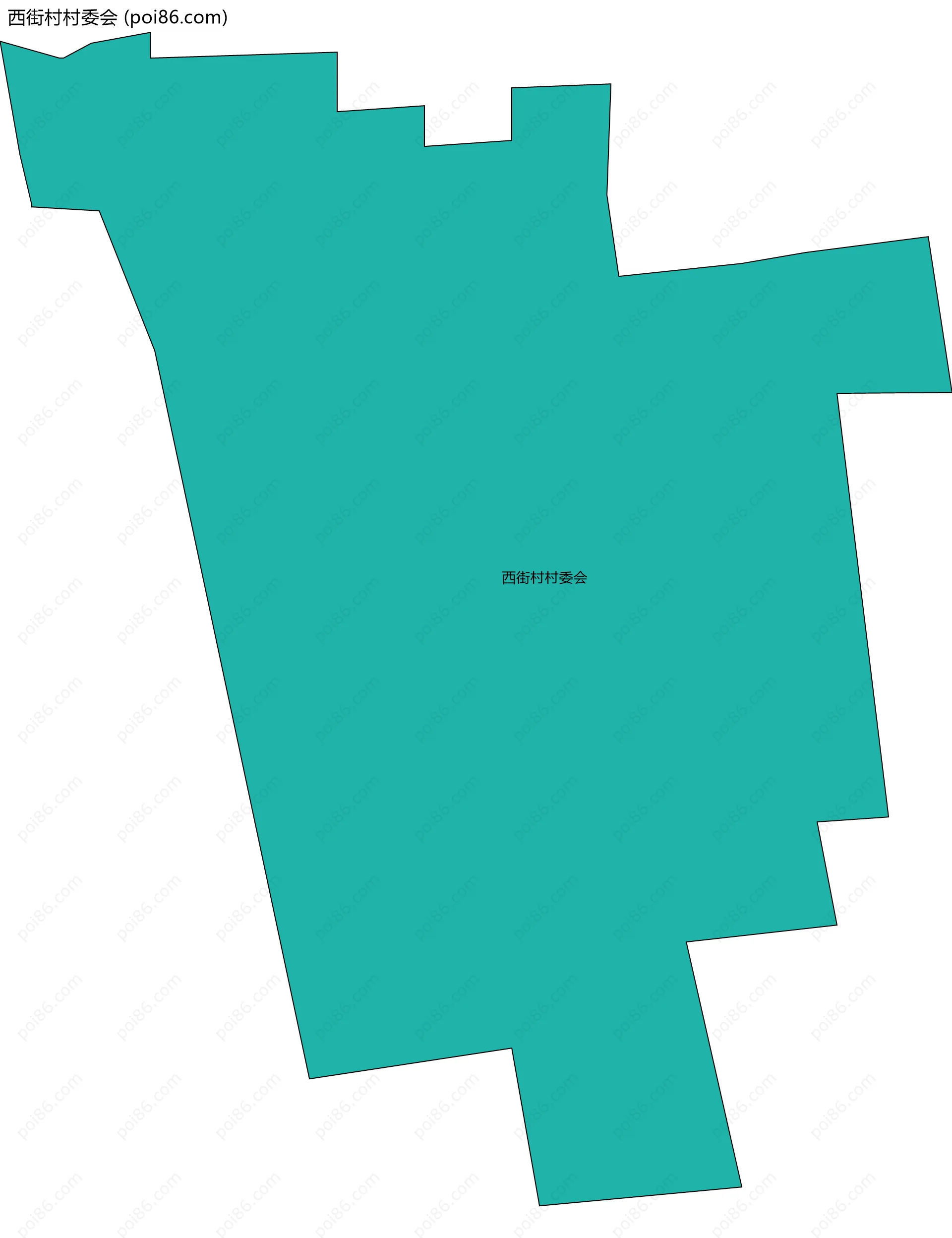 西街村村委会边界地图