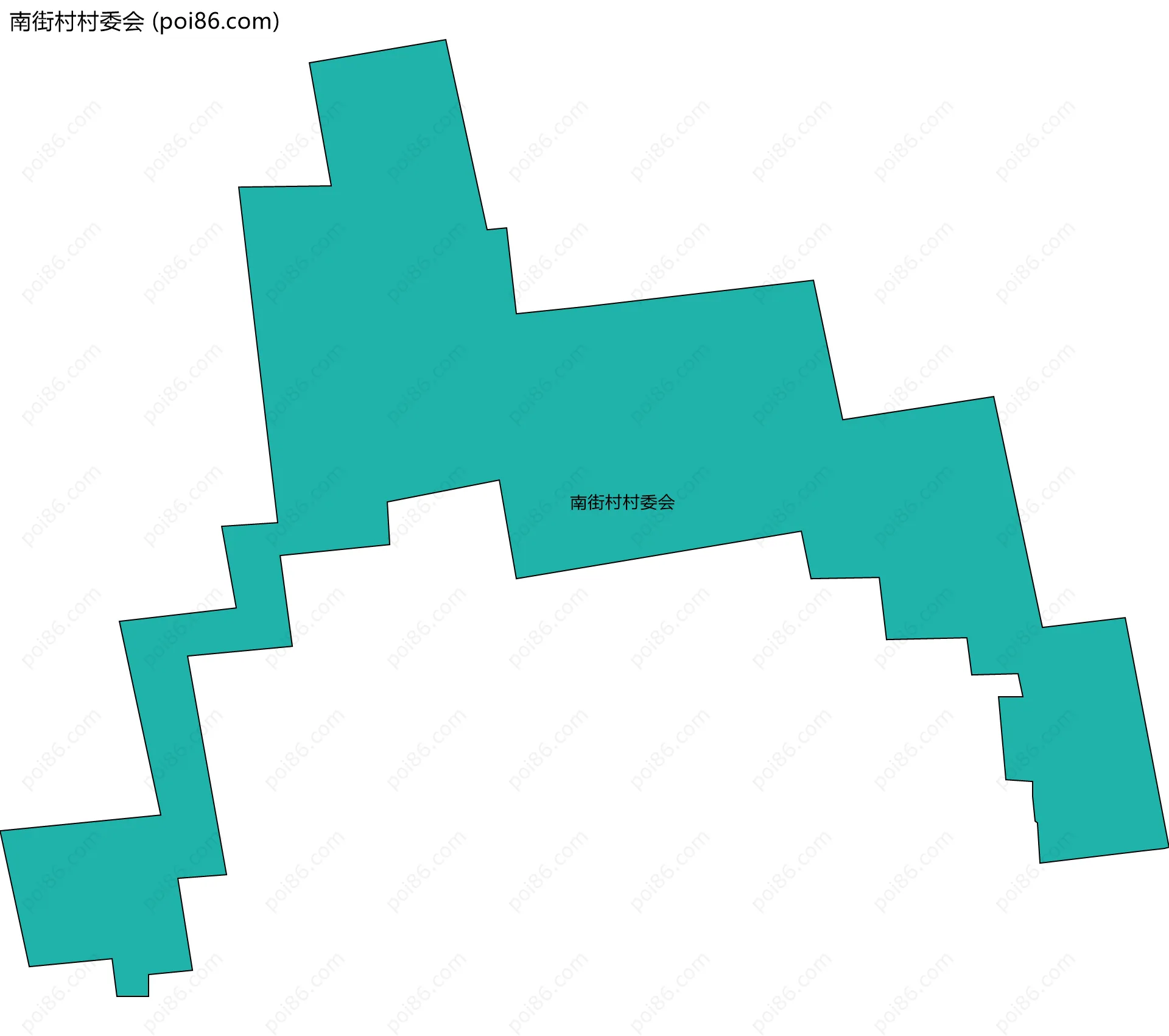 南街村村委会边界地图